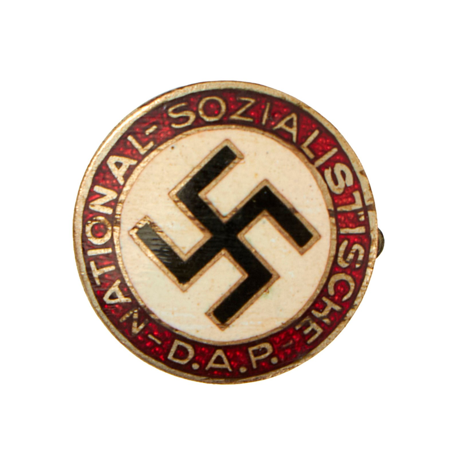 Buy Original German WWII NSDAP Early Small Enamel Party Membership Badge by Karl Pfohl of Pforzheim - RZM 31 | Original Firearms Antique For Sale