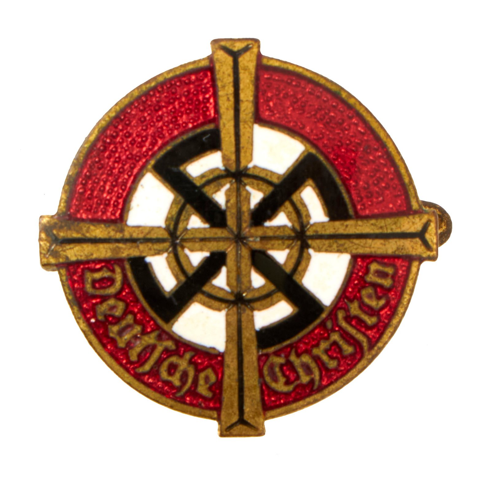 Buy Original German WWII German Christians Membership Pin by Paulmann & Crone - Deutsche Christen | Original Firearms Antique For Sale