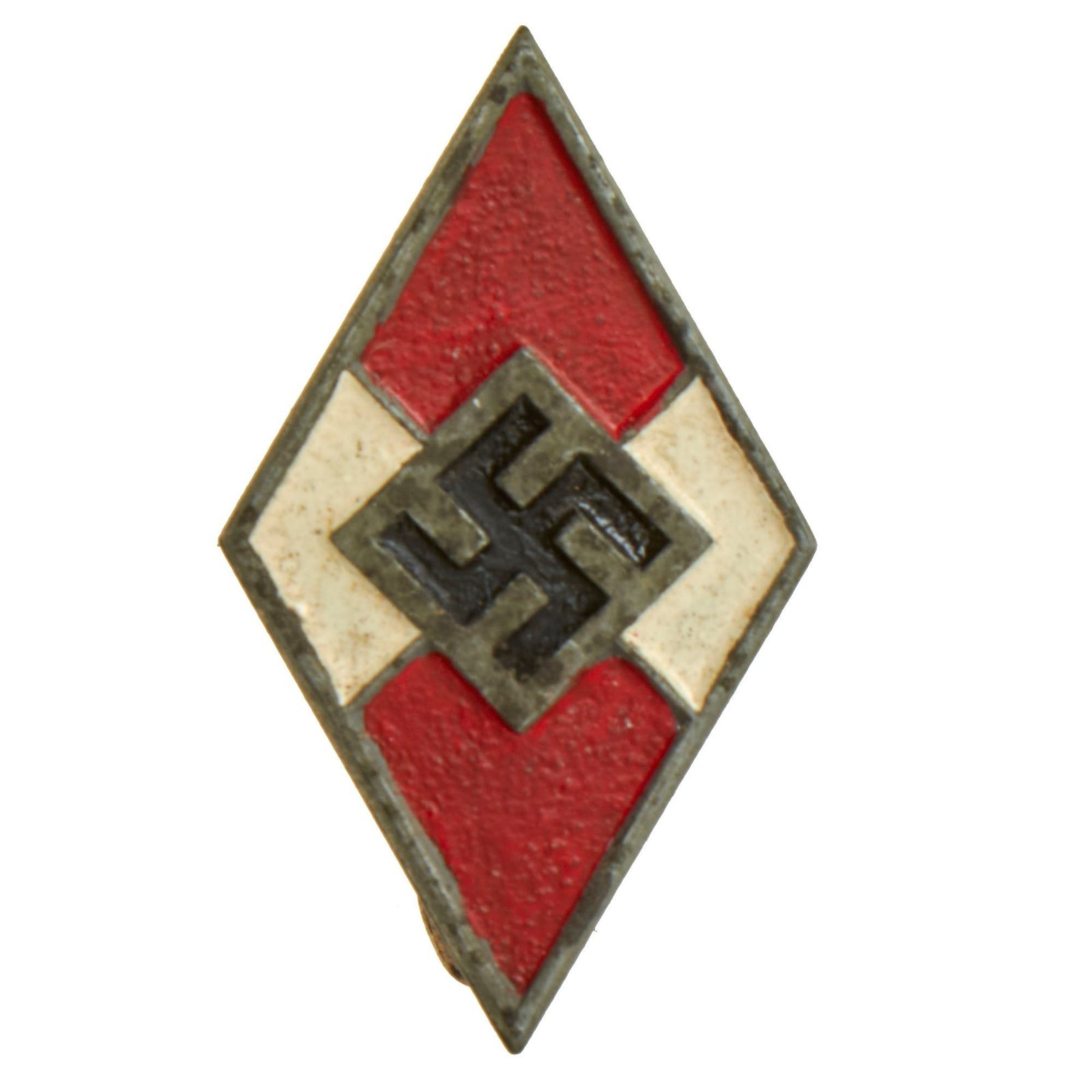 Buy Original German WWII HJ Late War Painted Cap Badge - Membership Pin - RZM M1/185 | Original Firearms Antique For Sale