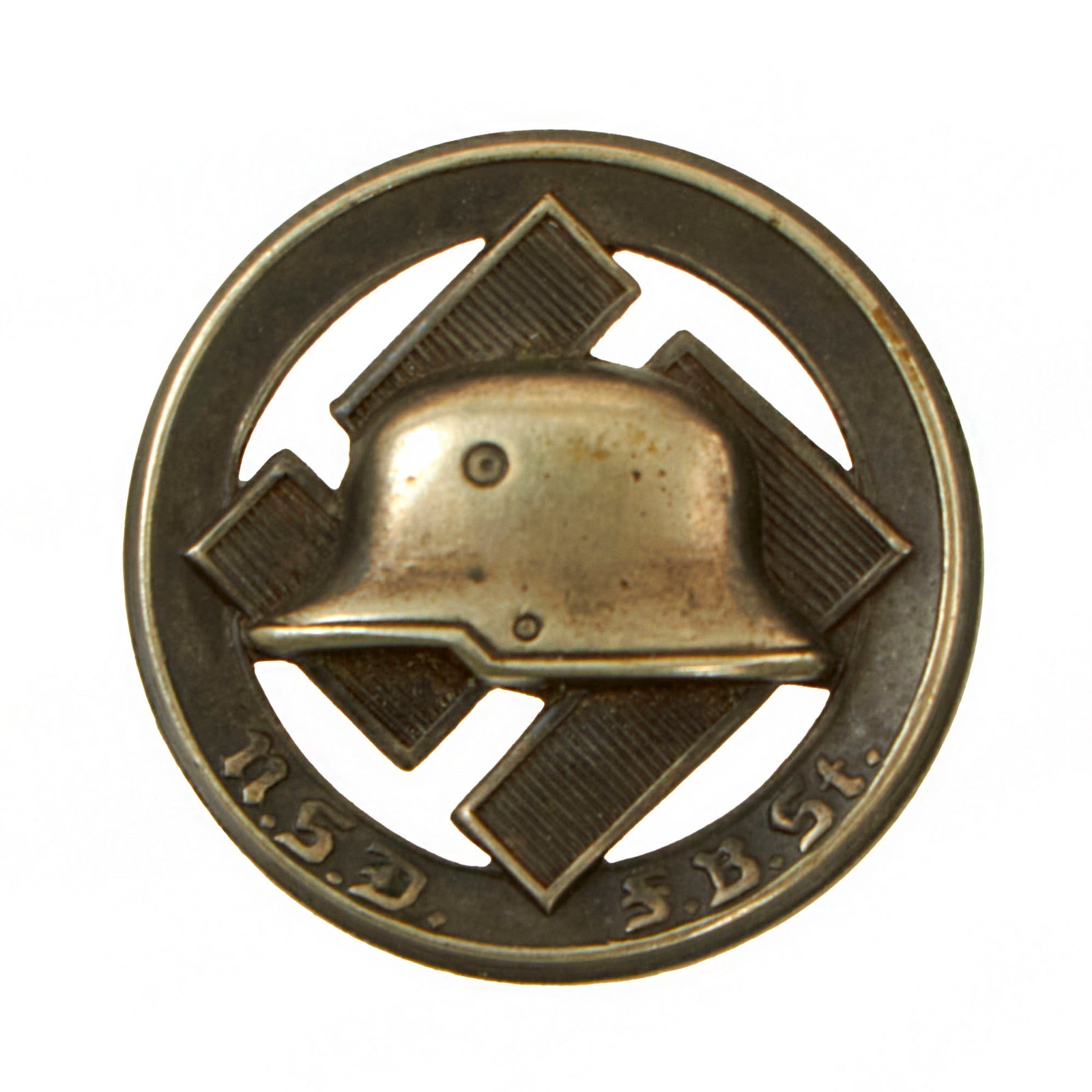 Buy Original German Pre-WWII NS Deutscher Frontkämpferbund Stahlhelm Veteran's Association Membership Badge - NSDFBSt | Original Firearms Antique For Sale