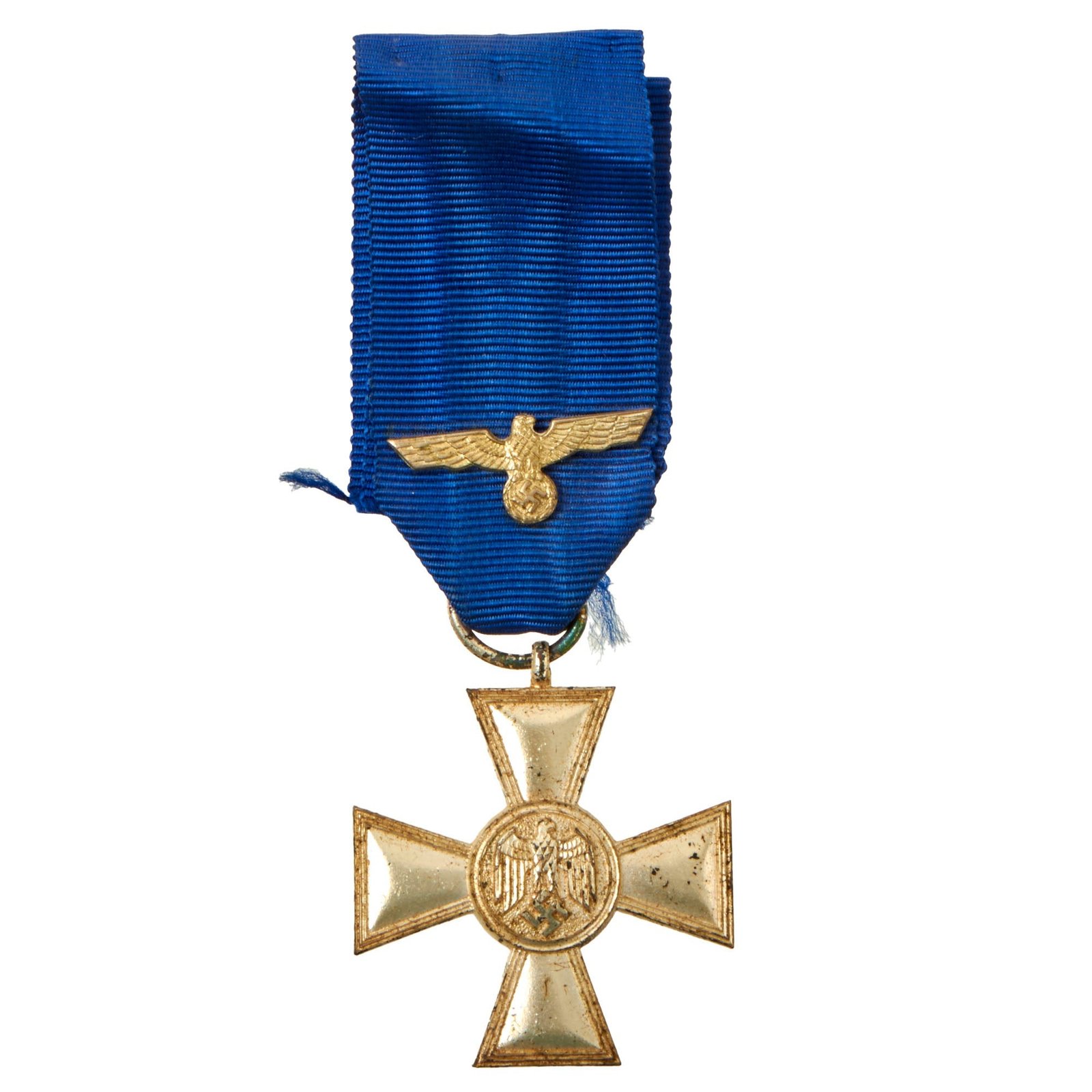 Buy Original German WWII Wehrmacht 2nd Class 18 Year Long Service Award with Ribbon & Eagle Pin | Original Firearms Antique For Sale