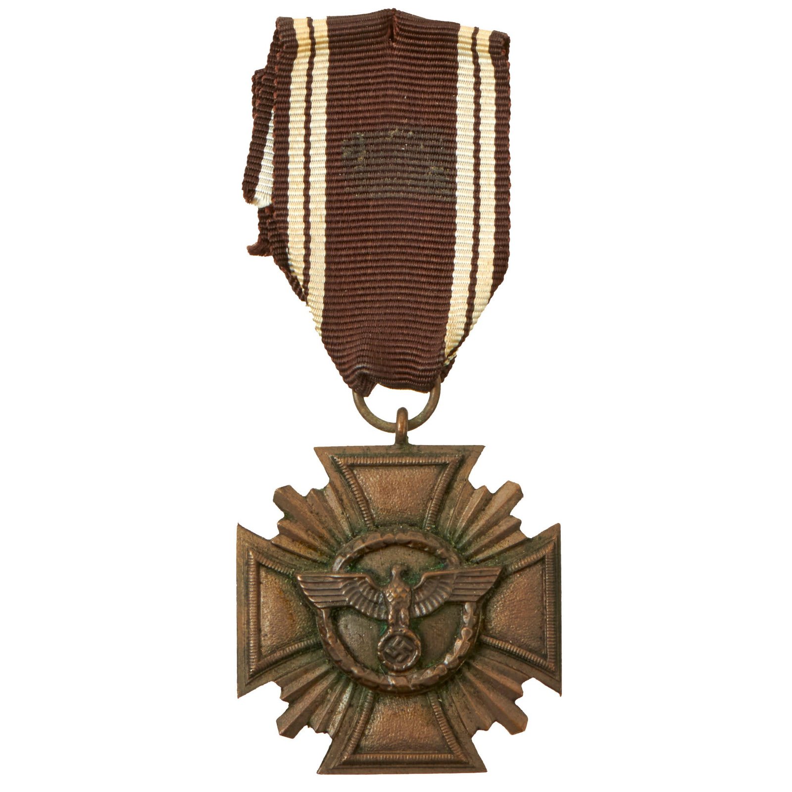 Buy Original German WWII NSDAP Party Long Service Award Third Class with Ribbon - 10 Years | Original Firearms Antique For Sale