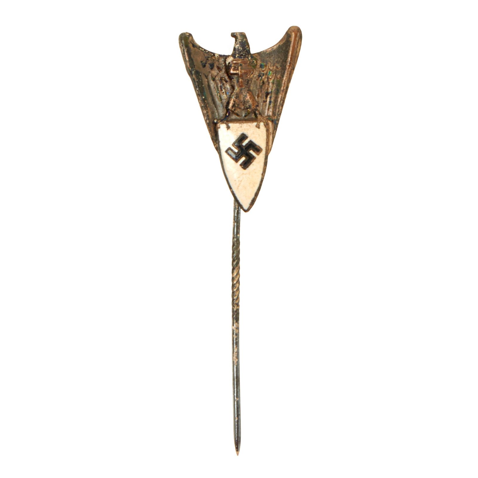 Buy Original German WWII Aviation Industry Association Treuwerk Loyal Work Award Enamel Stickpin | Original Firearms Antique For Sale