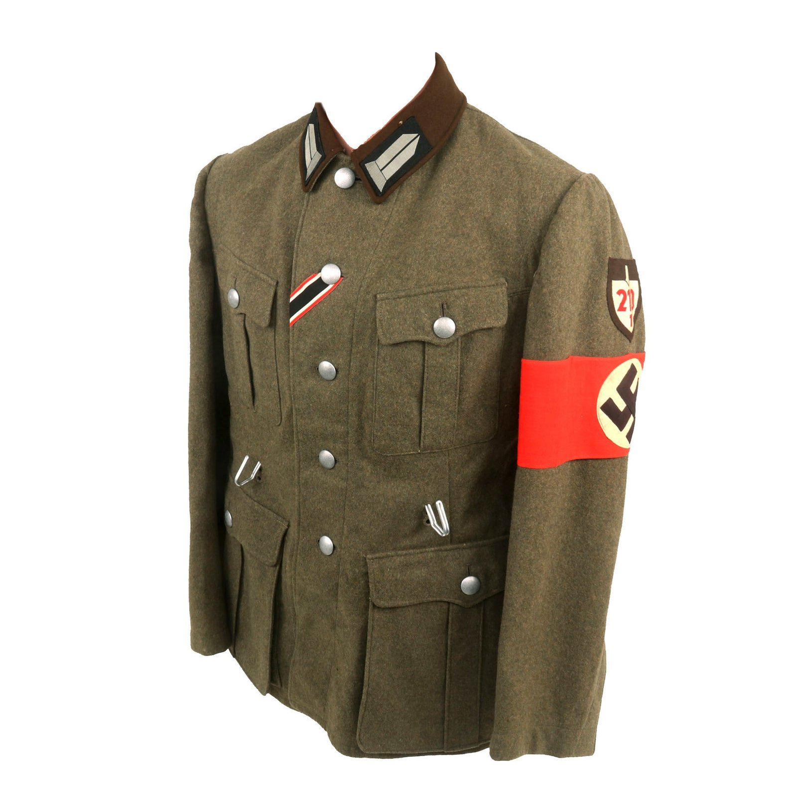 Buy Original German WWII Reichsarbeitsdienst RAD Labor Service Vormann Enlisted Field Uniform Tunic with Armband - dated 1939 | Original Firearms Antique For Sale