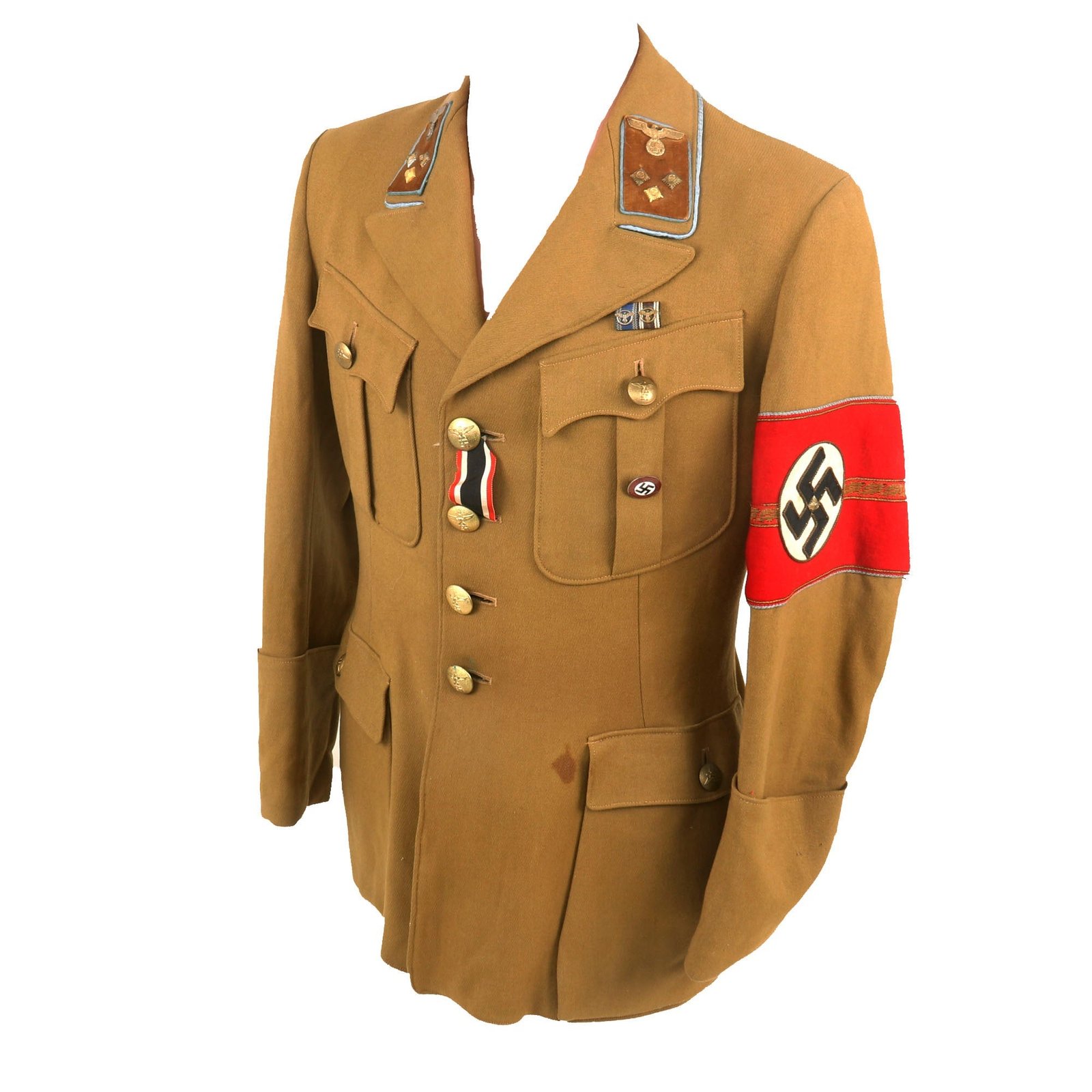 Buy Original German WWII NSDAP Local Group Cell Leader Uniform Tunic with RZM Tag and Ribbon Bar - Ortsgruppen Zellenleiter | Original Firearms Antique For Sale