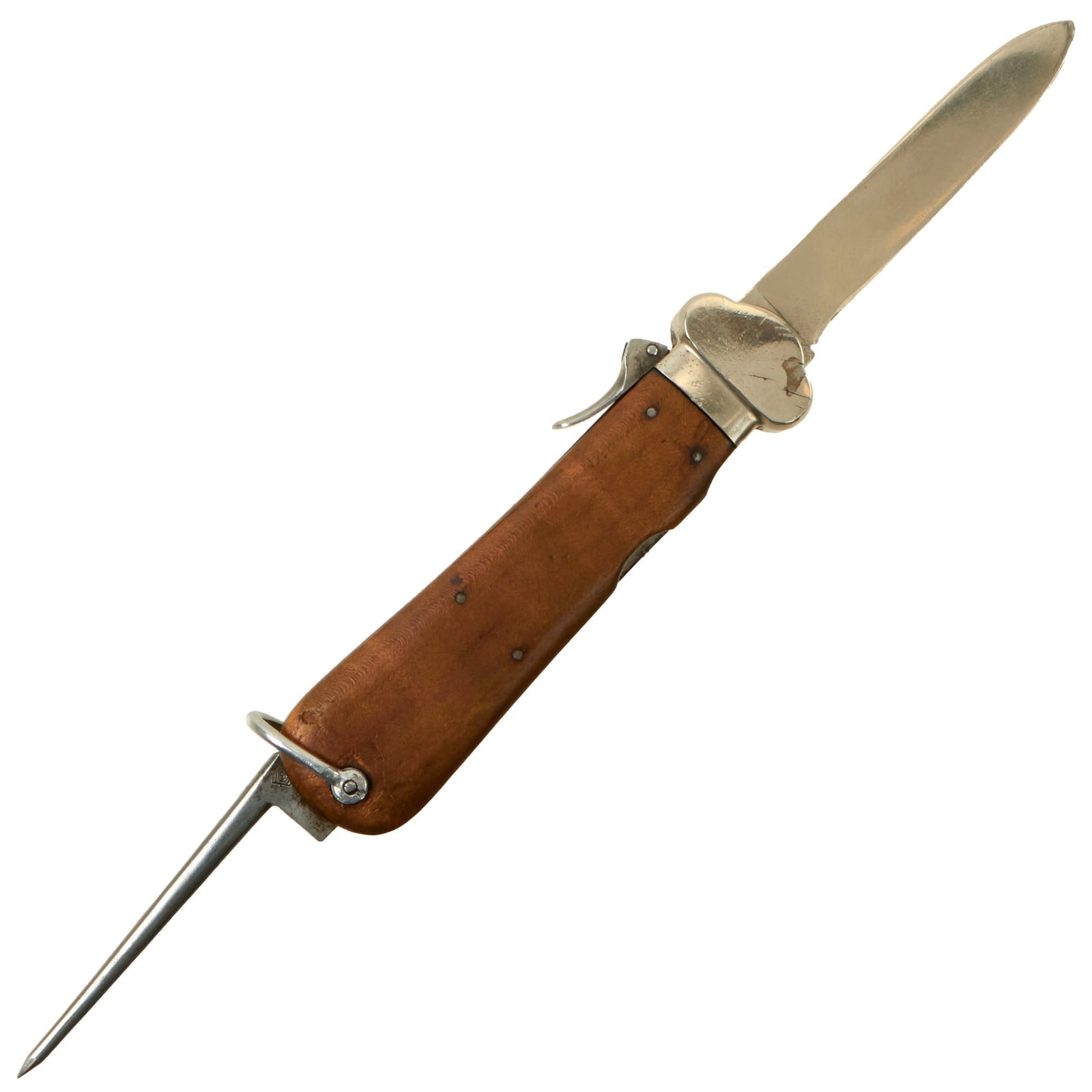 Buy Original German WWII Late War Luftwaffe Take Down Fallschirmjäger Gravity Knife with Solingen RB Number for Solinger Metalwaren-Fabrik Stöcker & Co. | Original Firearms Antique For Sale