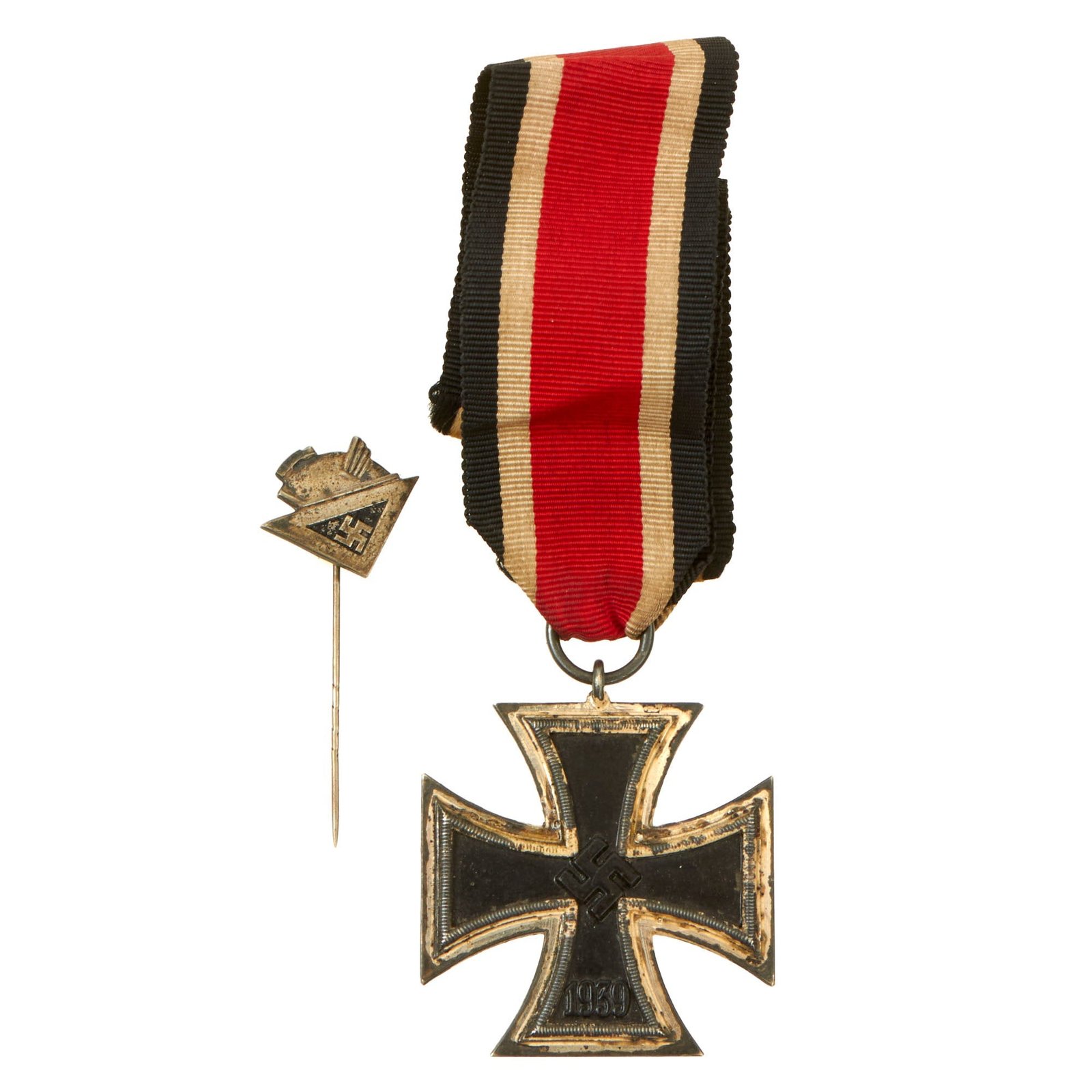 Buy Original German WWII Named and Dated USGI Bringback Iron Cross 2nd Class 1939 with Ribbon and Culture Society Stickpin - EKII | Original Firearms Antique For Sale