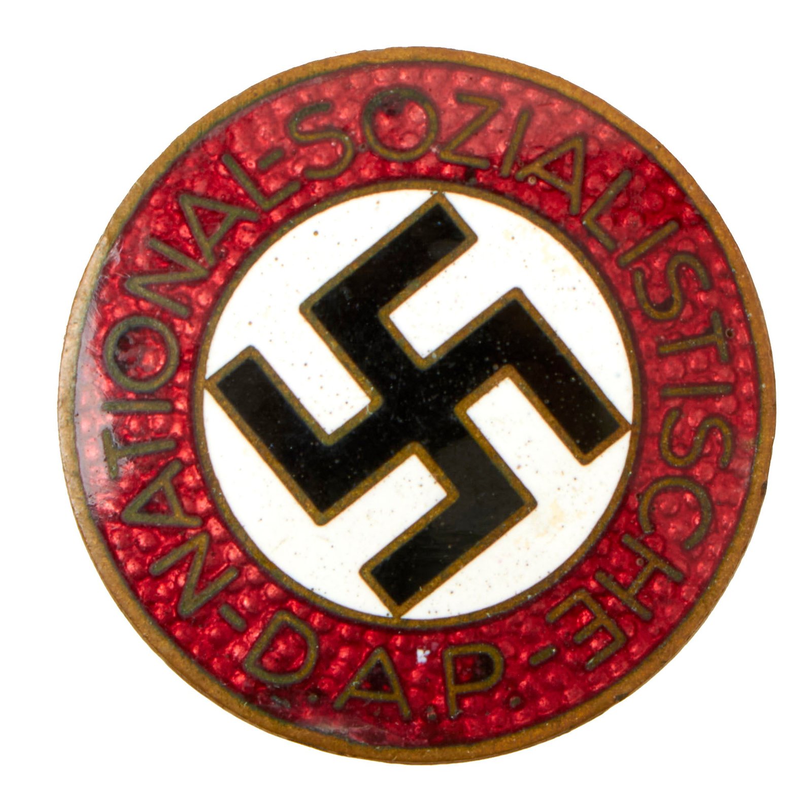 Buy Original German NSDAP Party Enamel Buttonhole Membership Badge by Franz Schmidt of Gablonz am Neckar - RZM M1/163 | Original Firearms Antique For Sale