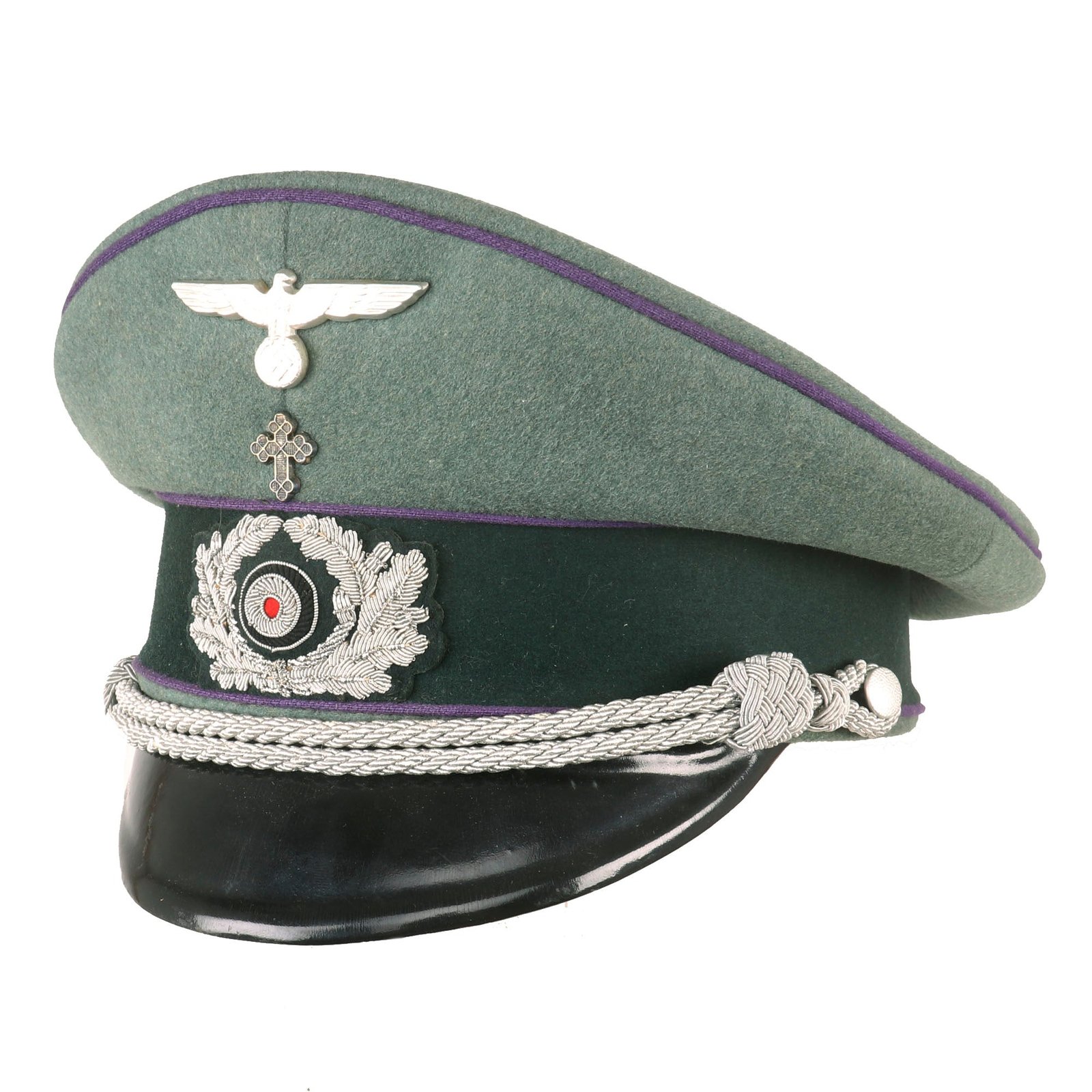 Buy Original Rare German WWII Heer Army Field Chaplain Officer Schirmmütze Visor Cap by EREL | Original Firearms Antique For Sale