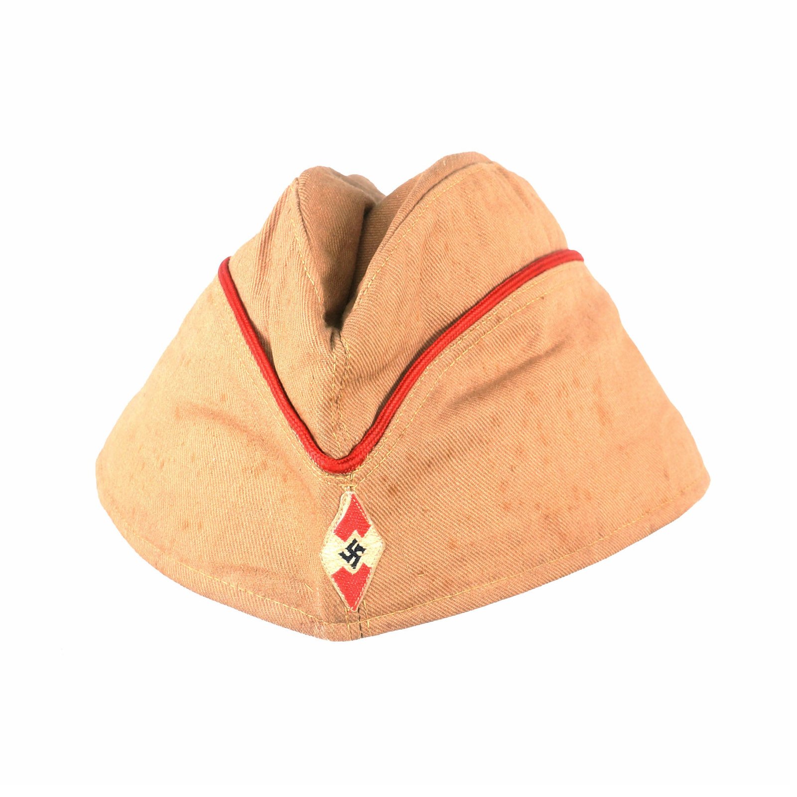 Buy Original German WWII HJ Summer Overseas Cap with Red "General-HJ" Piping and RZM Tag - HJ Sommer Mütze | Original Firearms Antique For Sale