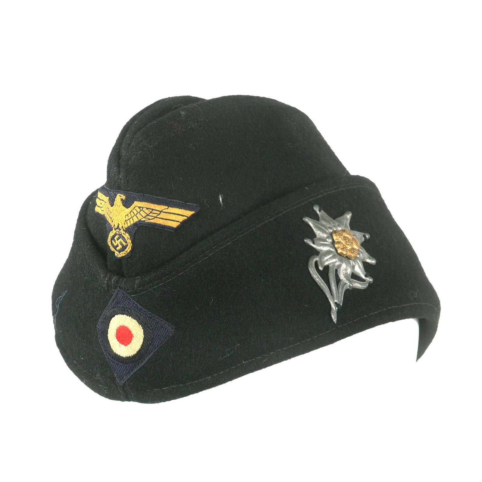 Buy Original German WWII Kriegsmarine Navy 60cm NCO M38 Overseas Cap with Edelweiß Badge U-boat Emblem - U-124 & U-515 | Original Firearms Antique For Sale