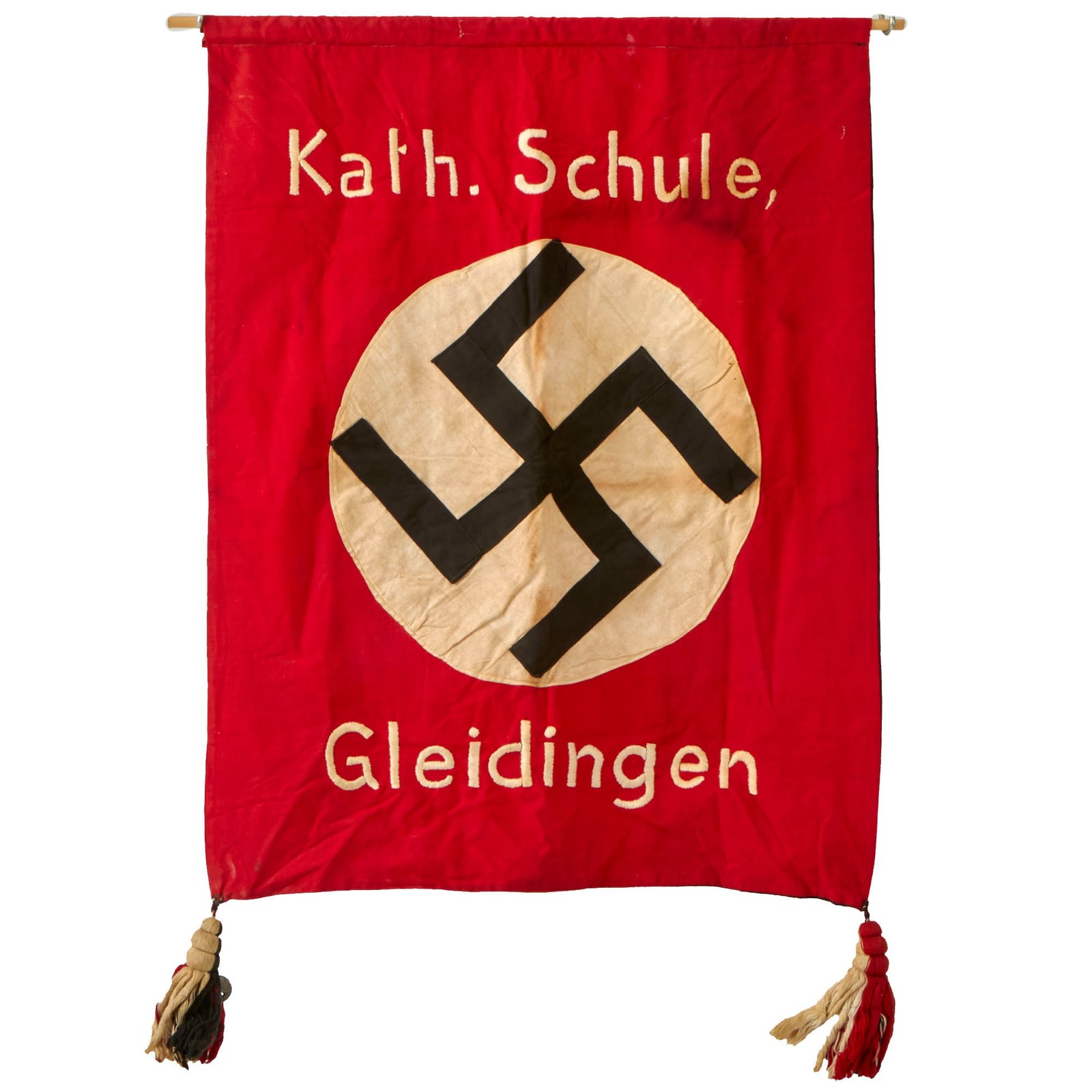 Buy Original German WWII HJ National Youth Organization Catholic School Gleidingen Banner - 28 x 21 ½" | Original Firearms Antique For Sale