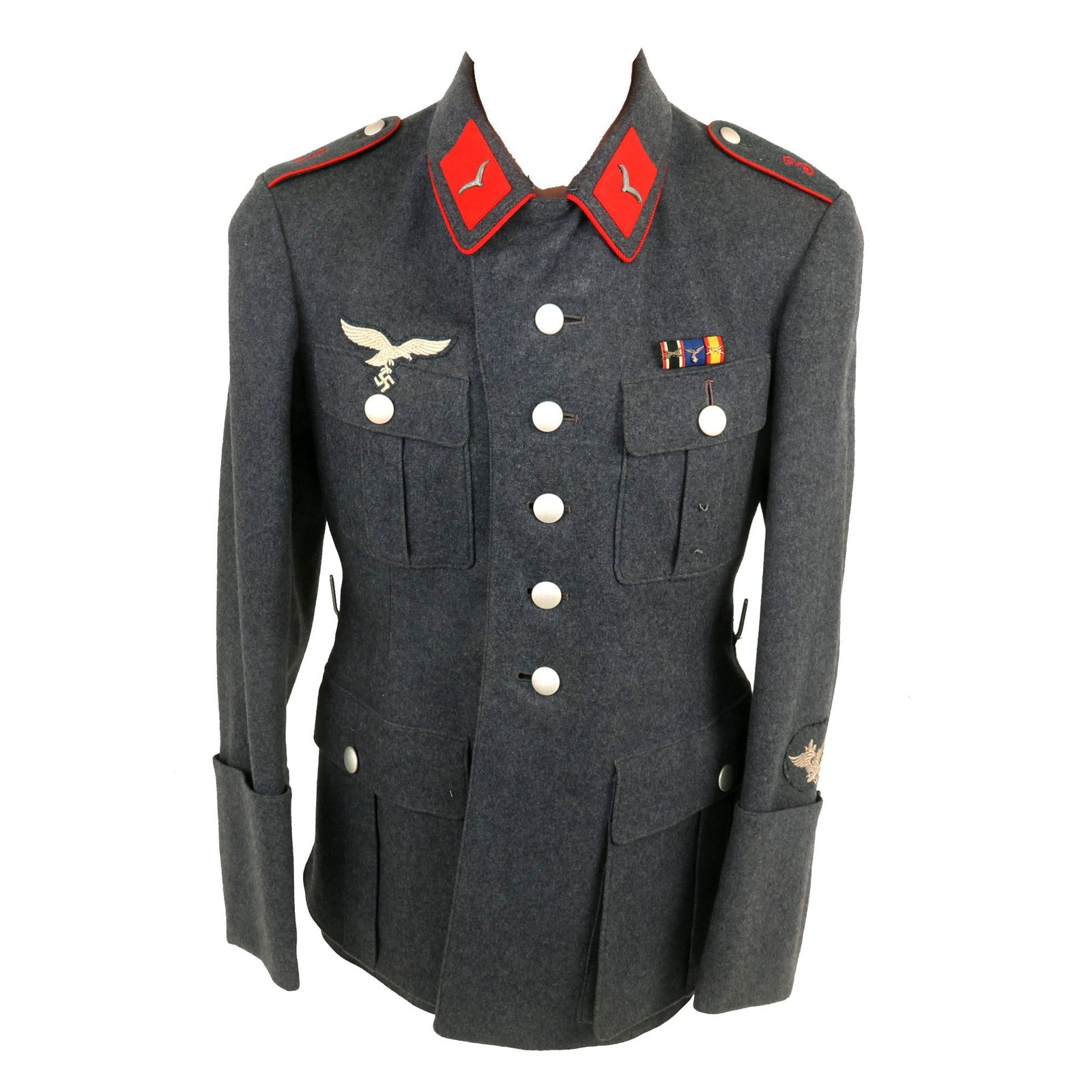 Buy Original German WWII Luftwaffe 3rd Flak Artillery Regiment Kanonier Enlisted Fliegerbluse Tunic with Medal Bar - Dated 1938 | Original Firearms Antique For Sale
