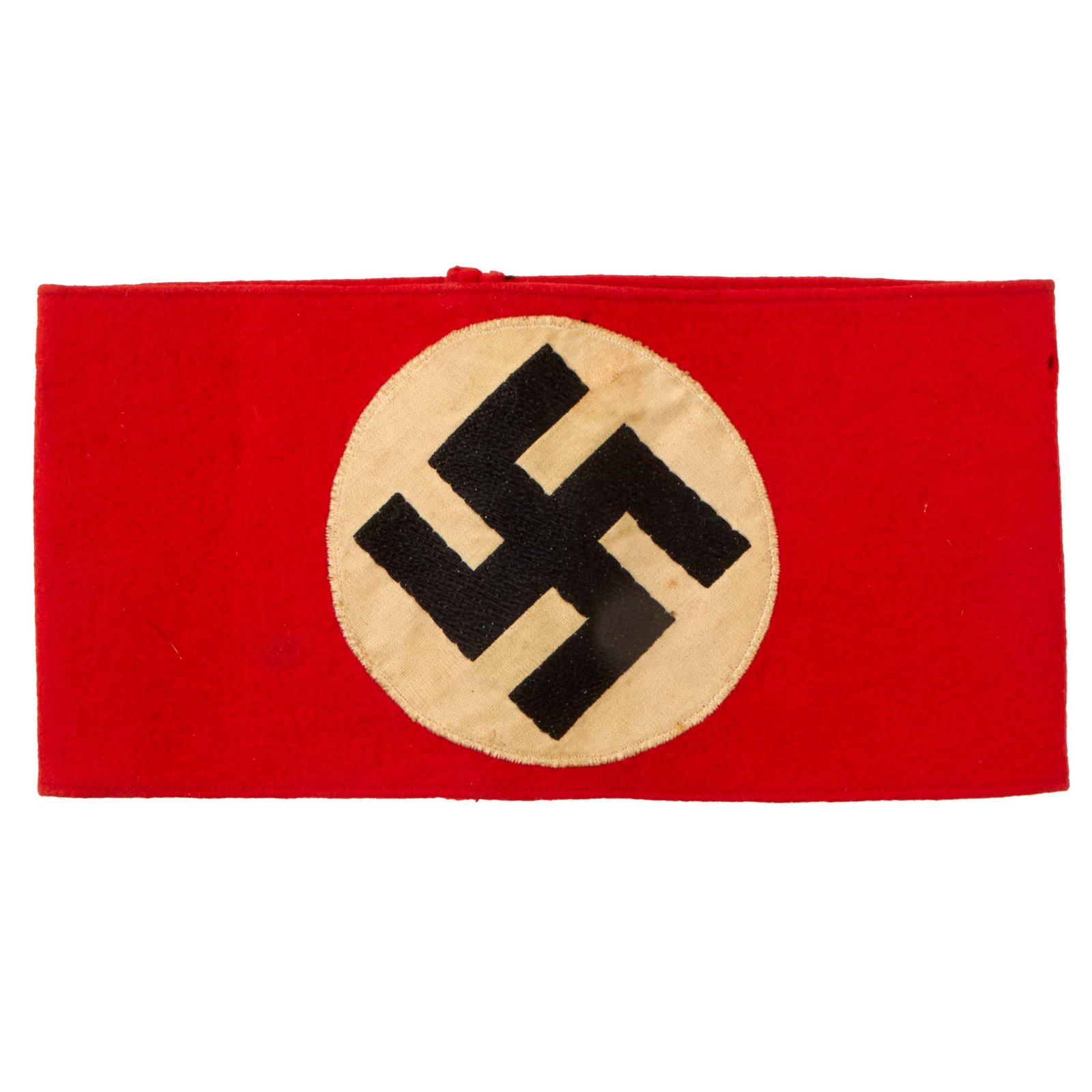Buy Original German Early WWII NSDAP Multi-piece Wool Felt & Cotton Armband with Embroidered Insignia | Original Firearms Antique For Sale