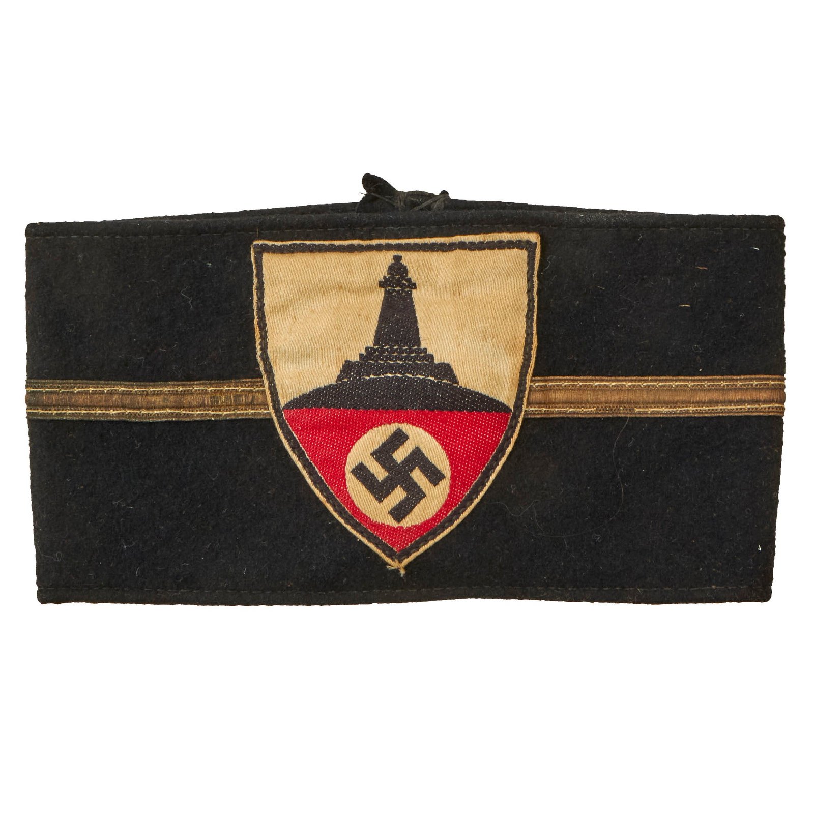 Buy Original German WWII National Socialist State Veteran's Association Officers Felt Armband with BeVo Insignia - NSRKB | Original Firearms Antique For Sale