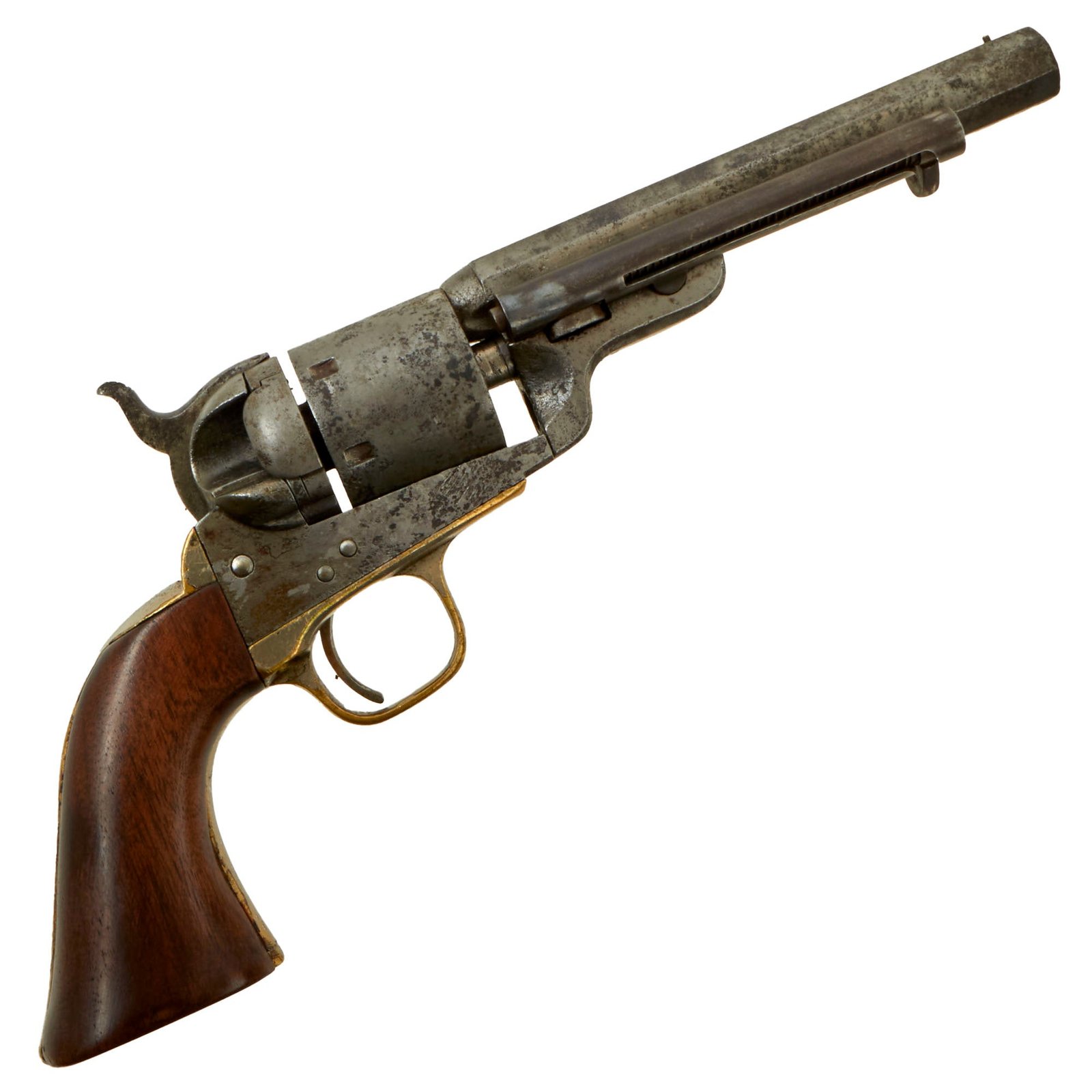 Buy Original U.S. Civil War Era Rare Colt Model 1851 Navy Richards-Mason .38 Centerfire Cartridge Factory Converted Revolver - Serial 164 | Original Firearms Antique For Sale