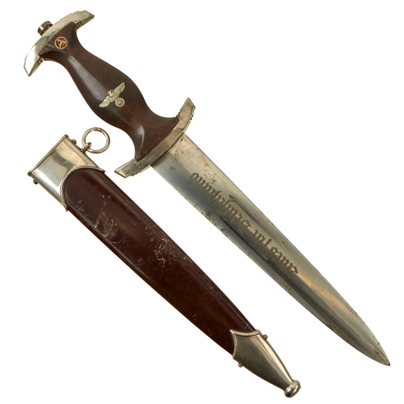 Buy Original German WWII SA Dagger by Rare Maker Artur Schüttelhofer & Co. with Scabbard - RZM M7/13 | Original Firearms Antique For Sale