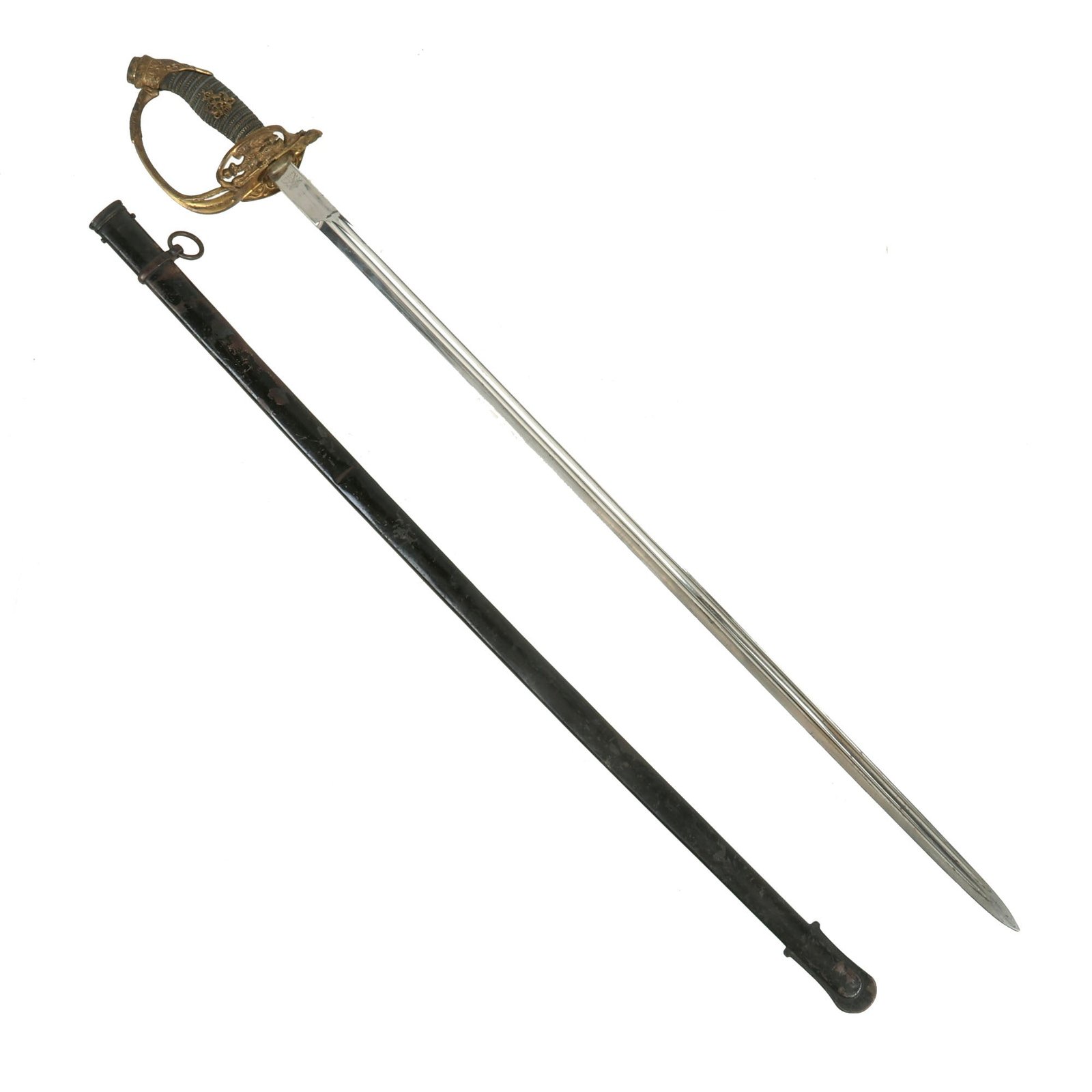 Buy Original Imperial German Model 1870 / 1889 Prussian Infantry Officer Sword with Scabbard by Carl Kaiser & Co. | Original Firearms Antique For Sale
