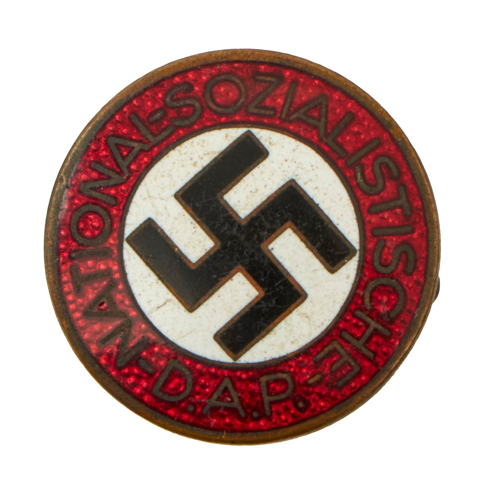 Buy Original German NSDAP Party Enamel Membership Badge Pin by Gustav Brehmer - RZM M1/101 | Original Firearms Antique For Sale