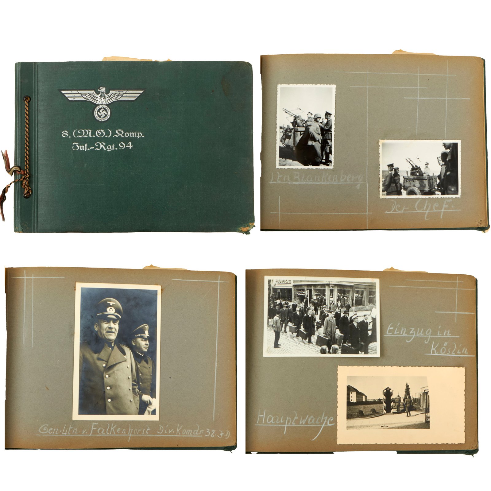 Buy Original German WWII Named Heer Army 8th Machine Gun Company 94th Infantry Regiment Photo Album - 78 Photographs Total | Original Firearms Antique For Sale