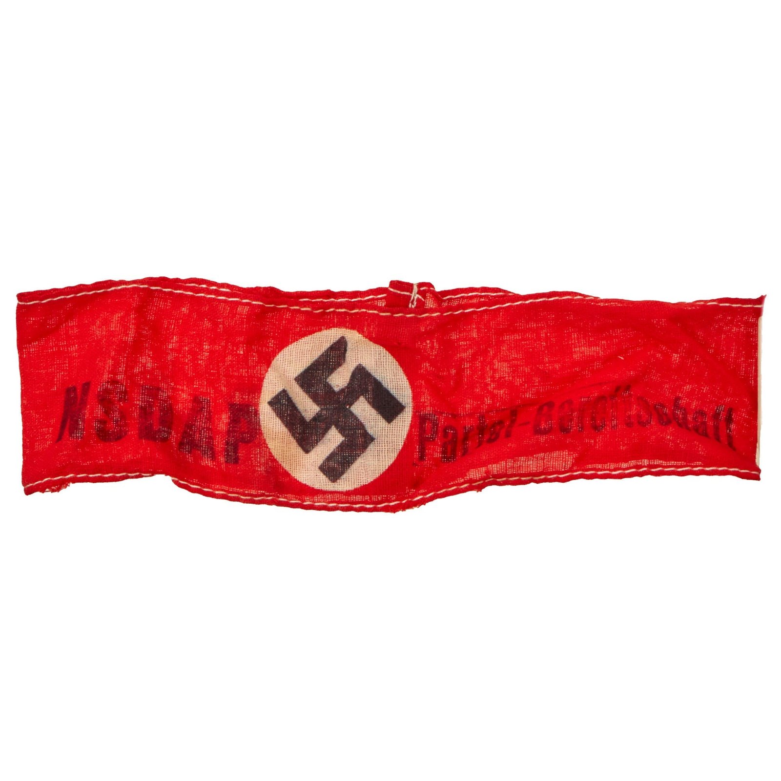 Buy Original German WWII NSDAP Partei-Bereitschaft Party Readiness Printed Cotton Armband | Original Firearms Antique For Sale