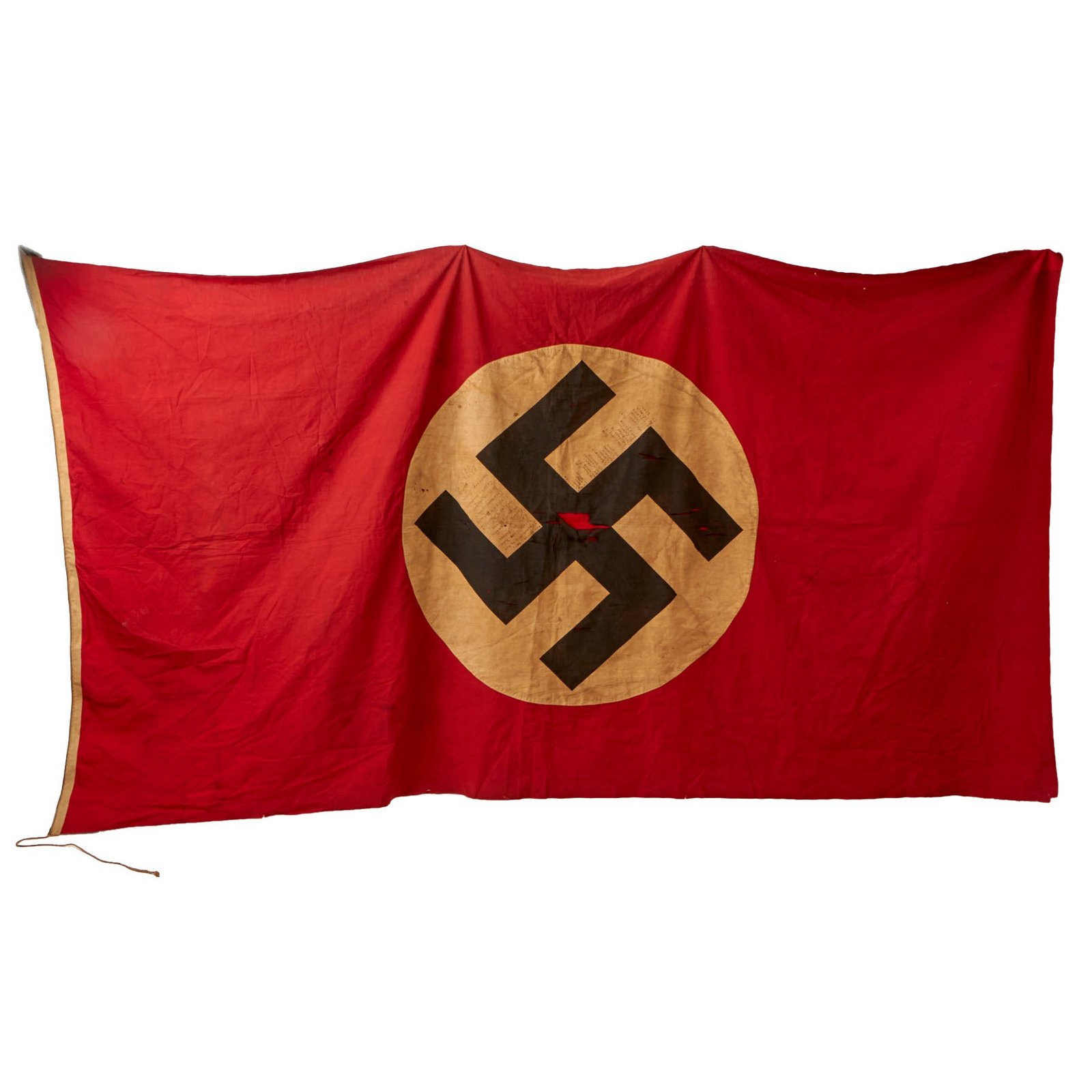 Buy Original German WWII 67th Armored Regiment 2nd Armored Division Captured & Signed National Flag with Transcribed Names - 62” x 112” | Original Firearms Antique For Sale