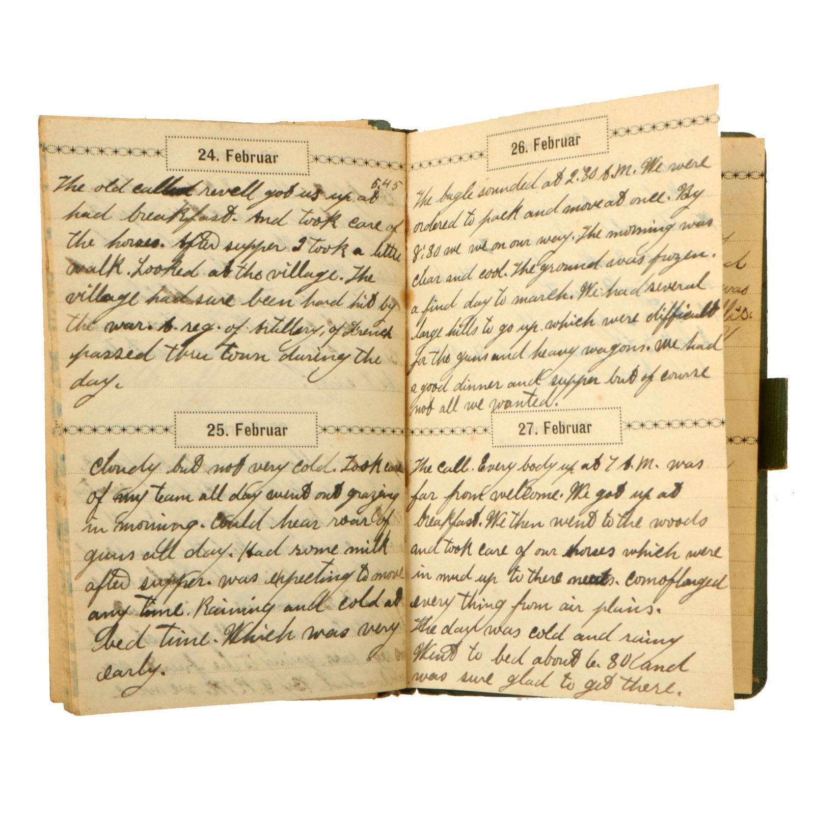 Buy Original U.S. WWI 42nd Division 150th Field Artillery Diary | Original Firearms Antique For Sale