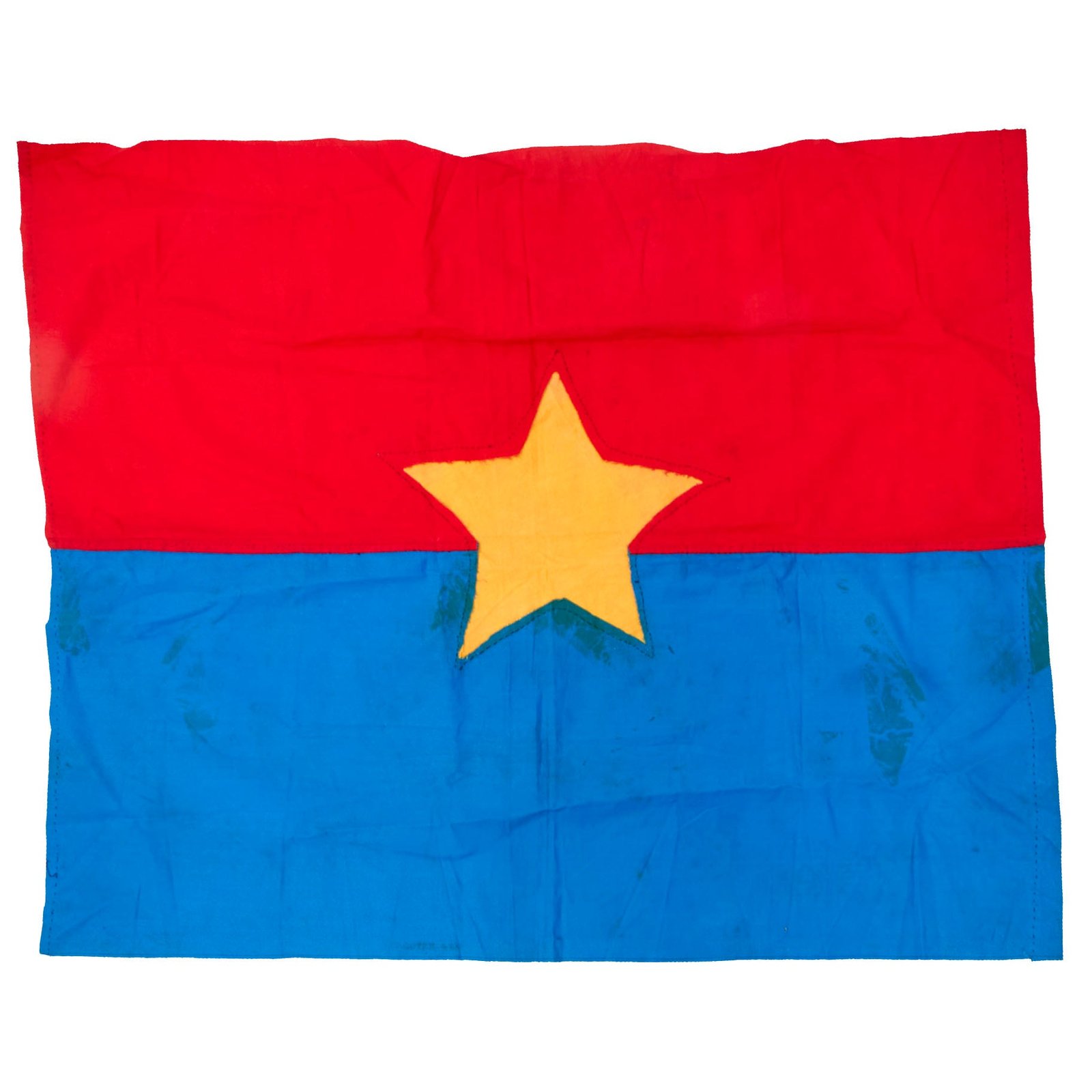 Buy Original Vietnam War North Vietnamese Army Viet Cong Flag with Provenance Note - 27 x 33” | Original Firearms Antique For Sale