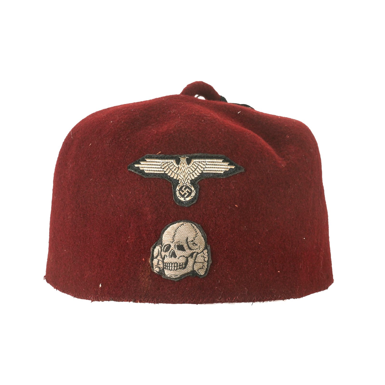Buy Original German WWII 13th Waffen SS Mountain Division Handschar M43 Foreign Volunteer Maroon Parade Fez with Tassel & Sweatband Dated 1943 - Size 57 | Original Firearms Antique For Sale