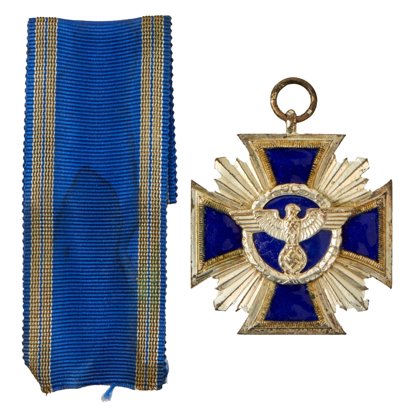 Buy Original German WWII NSDAP Party Long Service Award Second Class by C.E. Juncker Berlin with Ribbon - 15 Years | Original Firearms Antique For Sale