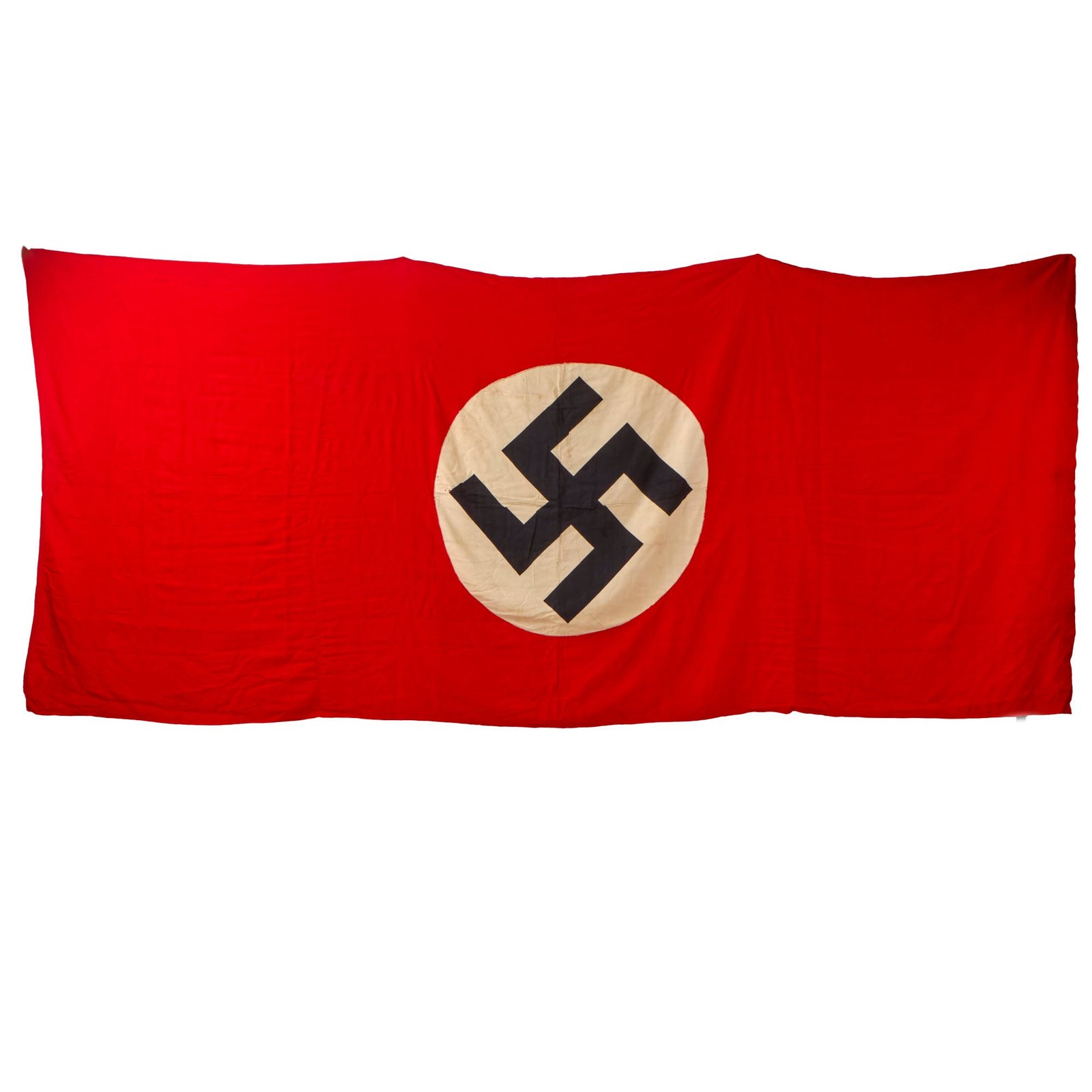 Buy Original German WWII NSDAP Large Double Sided National Political Banner Flag - 110" × 49" | Original Firearms Antique For Sale