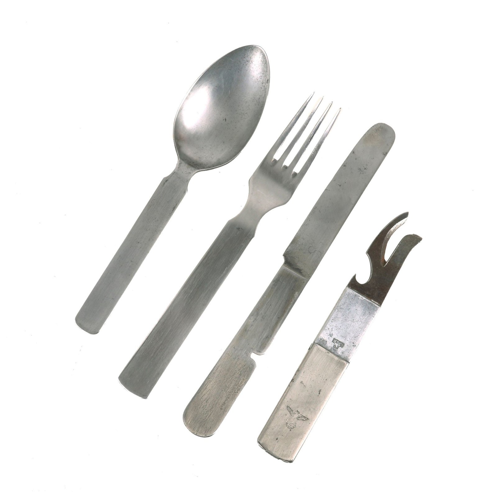 Buy Original German WWII Mess Kit Utensil Set - Set of Steel - Dated 1943 | Original Firearms Antique For Sale