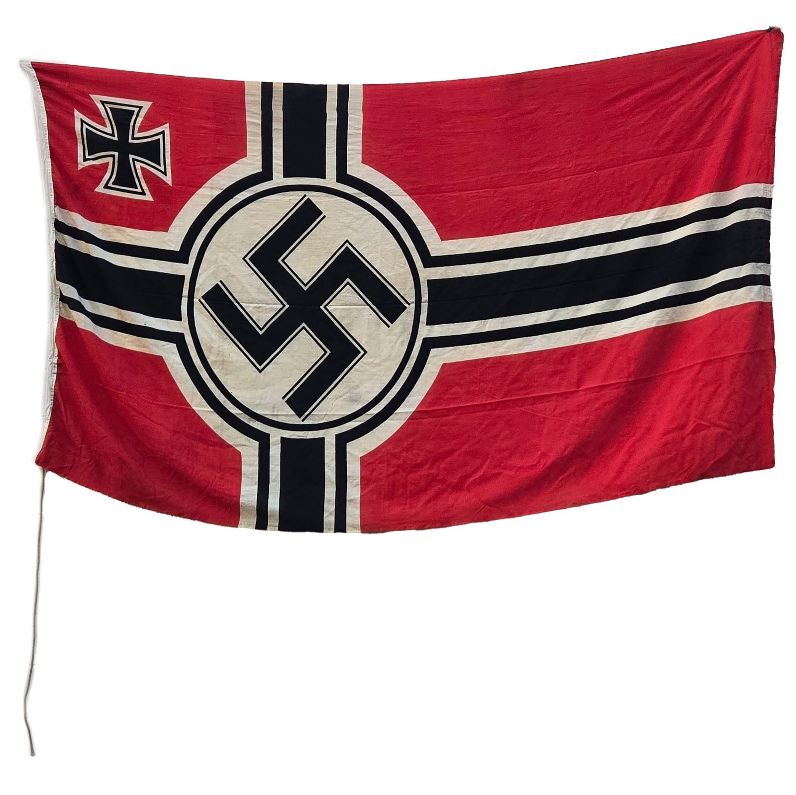 Buy Original German WWII Kriegsmarine Large 200cm x 335cm Naval Battle Flag - Reichskriegsflagge | Original Firearms Antique For Sale