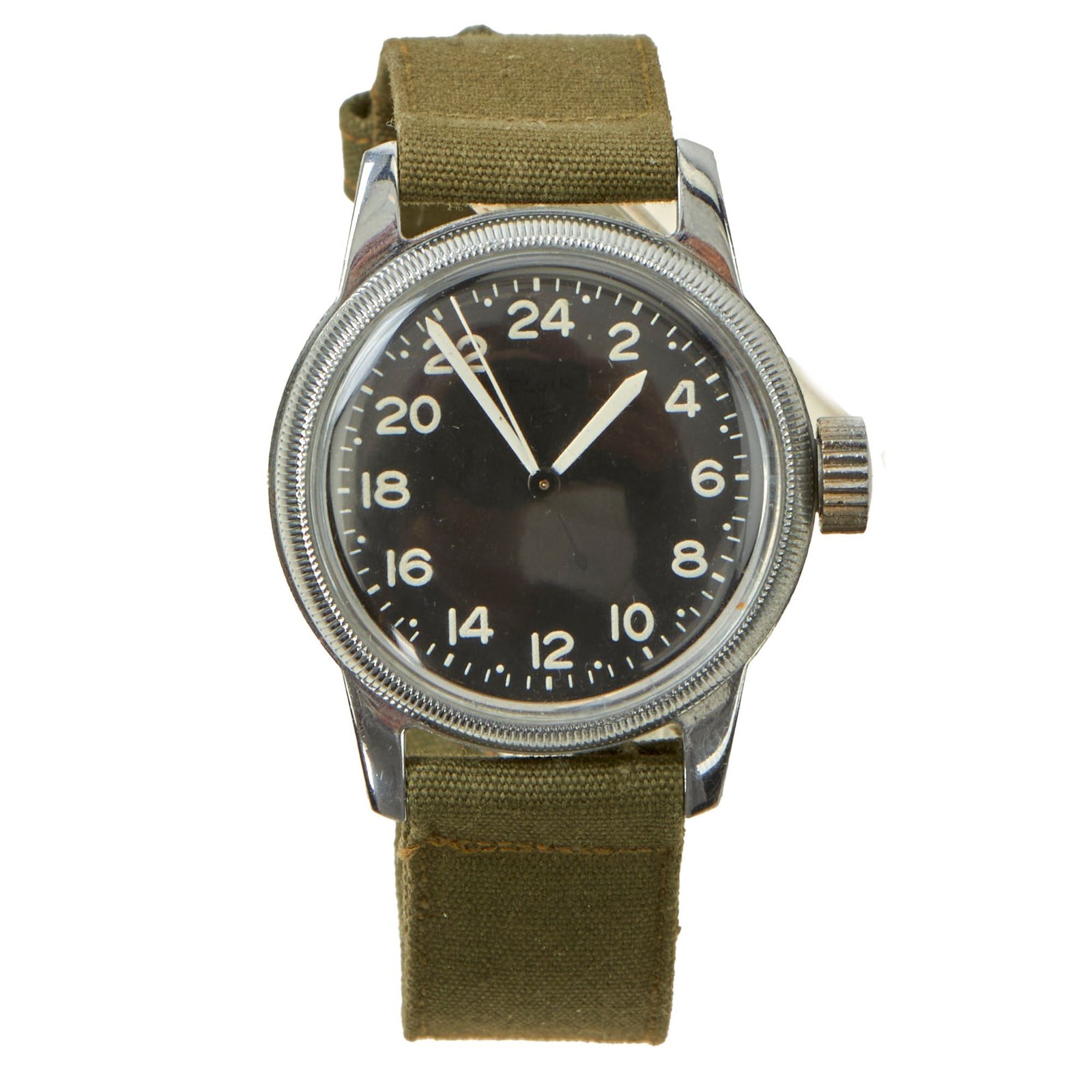 Buy Original U.S. WWII Type A-11 USAAF Unissued Wrist Watch by Elgin - Excellent and Fully Functional | Original Firearms Antique For Sale