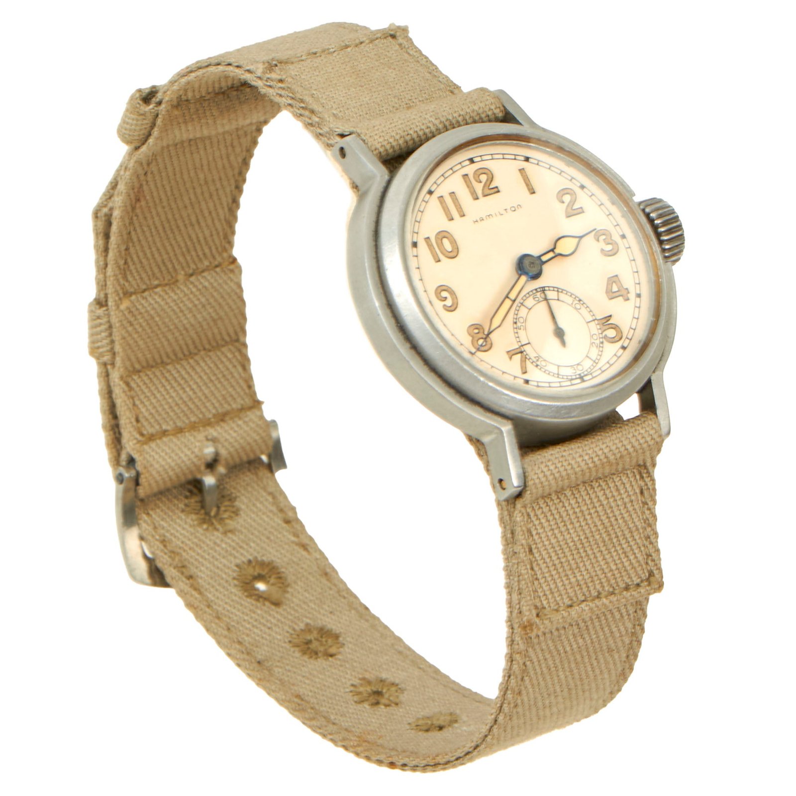 Buy Original U.S. WWII Unissued  Ordnance Department Wrist Watch by Hamilton - OD Grade (17 Jewels) - Fully Functional | Original Firearms Antique For Sale