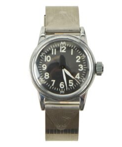 Buy Original U.S. WWII New Old Stock Type A-11 USAAF Wrist Watch by Elgin With Original Aluminum Watch Band by Berkeley - Serial # Y643276 (1945) | Original Firearms Antique For Sale