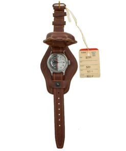 Buy Original U.S. WWII New Old Stock Type A-11 USAAF “Day/Night” 24 Hour Wrist Watch by Elgin With Original Leather Band With Cover - Serial # L98767 (1945) | Original Firearms Antique For Sale