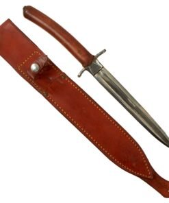 Buy Original U.S. WWII Distinguished Flying Cross Recipient Samuel T. Hooks Jr. Crafters Fighting Knife Constructed From Imported Civil War Sword with Leather Sheath | Original Firearms Antique For Sale