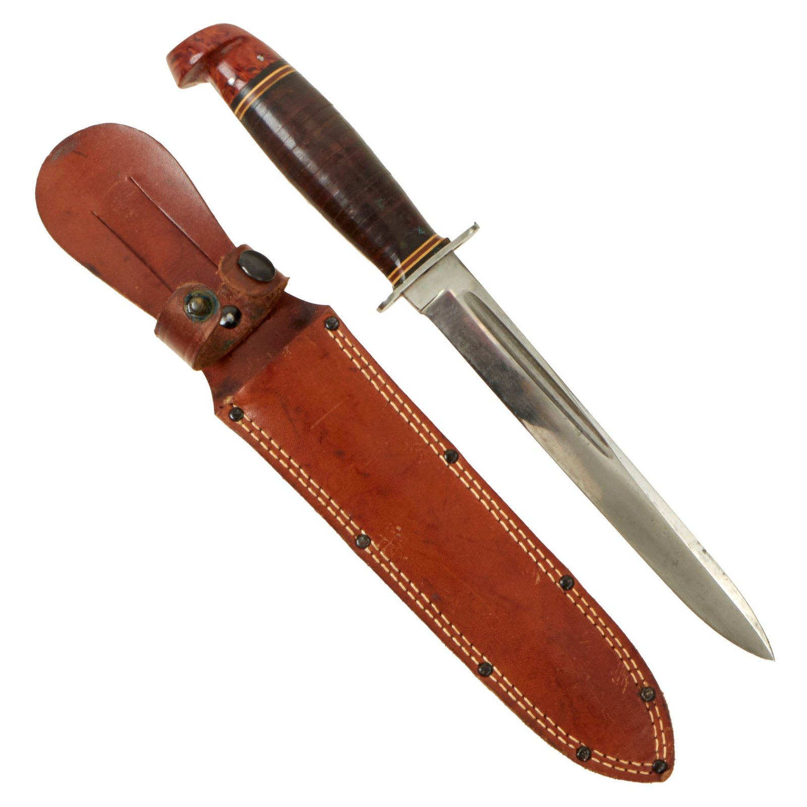 Buy Original U.S. WWII Western L77 Single Edged Combat Stiletto with Original Scabbard | Original Firearms Antique For Sale