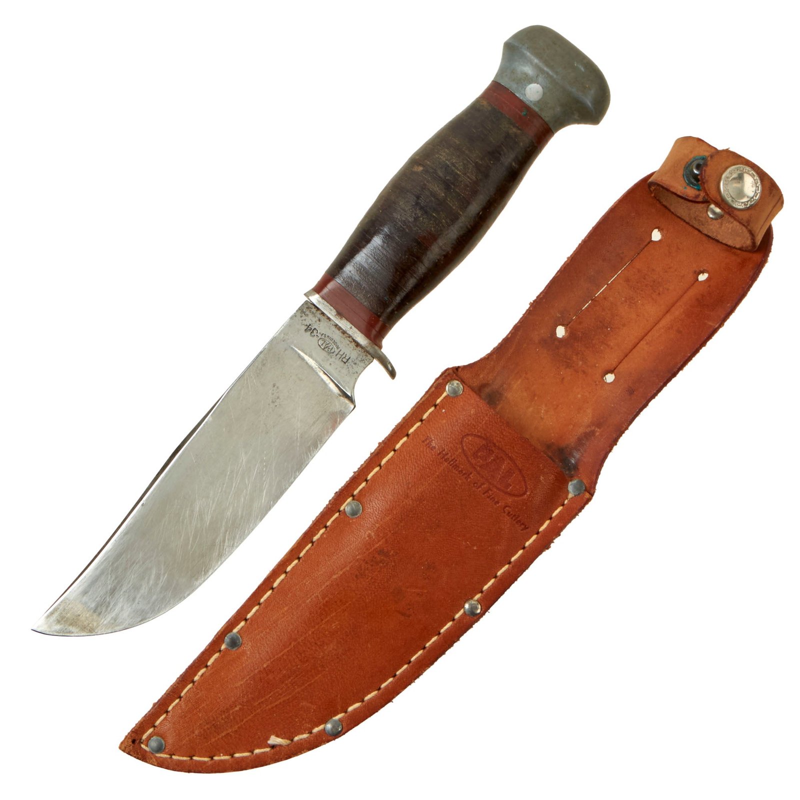 Buy Original U.S. WWII PAL RH-34 “Boy Scout” Fighting Knife with Correct Leather Scabbard | Original Firearms Antique For Sale