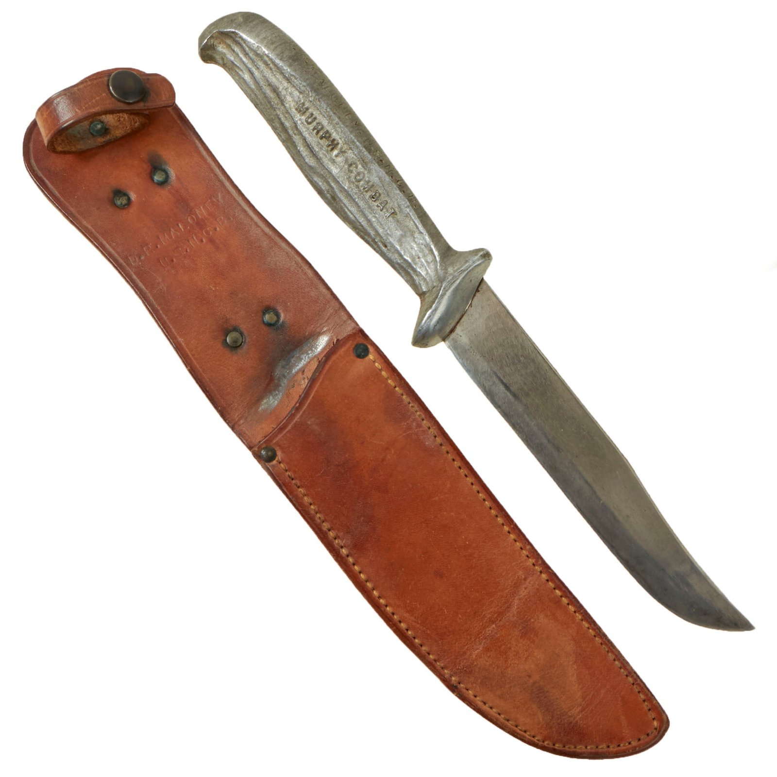Buy Original U.S. WWII Murphy Combat Fighting Knife with Cast Aluminum Handle & Scabbard | Original Firearms Antique For Sale
