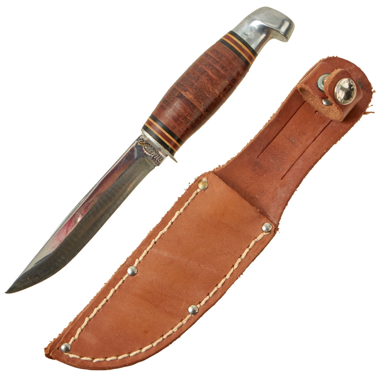 Buy Original U.S. WWII PAL RH-24 “Boy Scout” Fighting Knife with Leather Scabbard | Original Firearms Antique For Sale