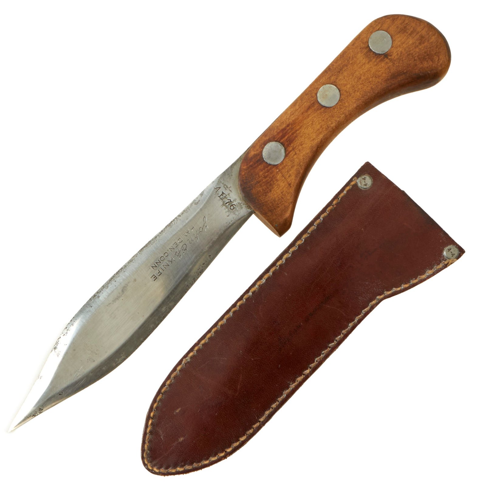 Buy Original U.S. WWII EK Model 4 New Guinea Brush Knife With Correct Scabbard by John Ek of Hamden Connecticut - Excellent Condition | Original Firearms Antique For Sale