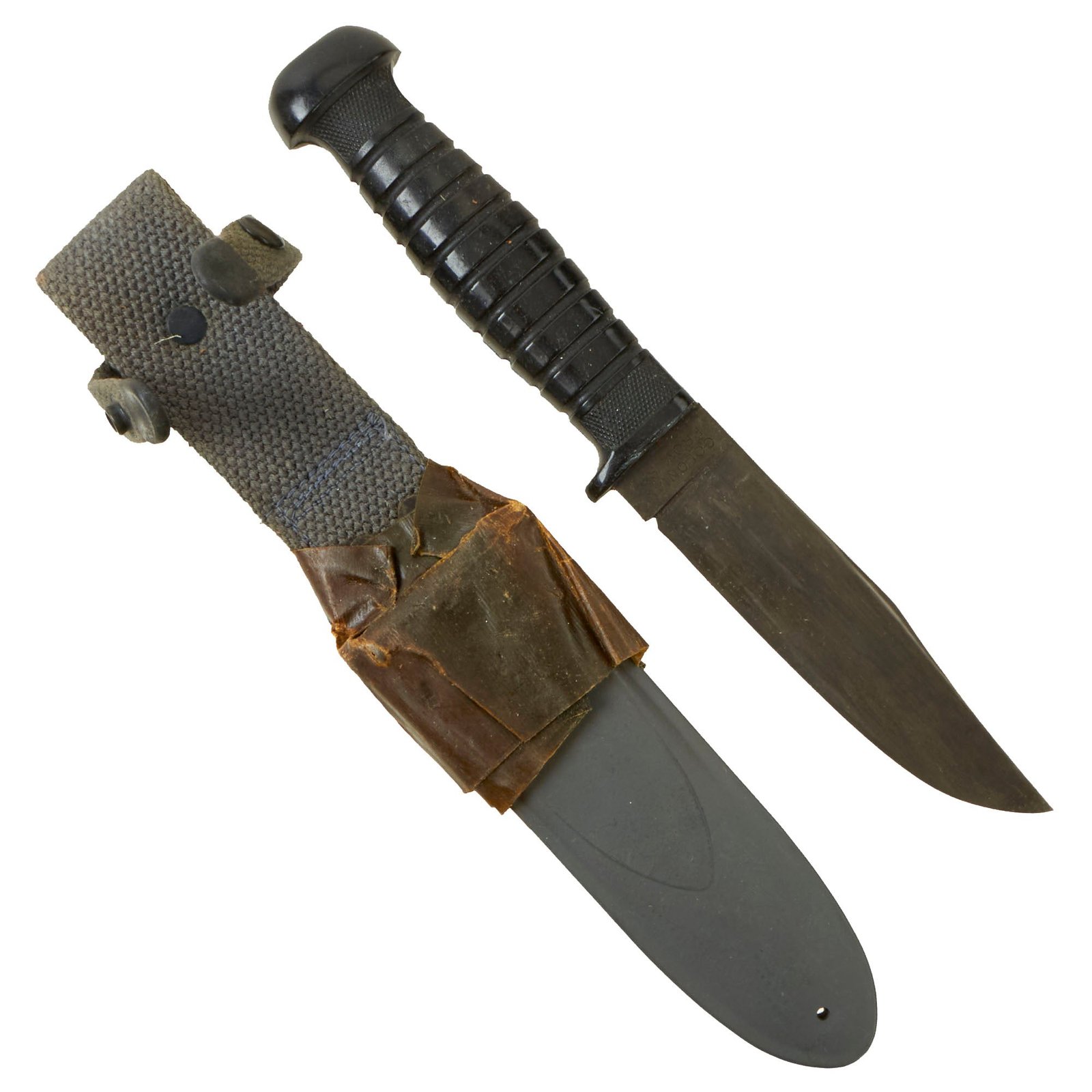 Buy Original U.S. WWII Unissued Navy USN Mark 1 Fighting Knife by COLONIAL with USN Mk1 Scabbard | Original Firearms Antique For Sale