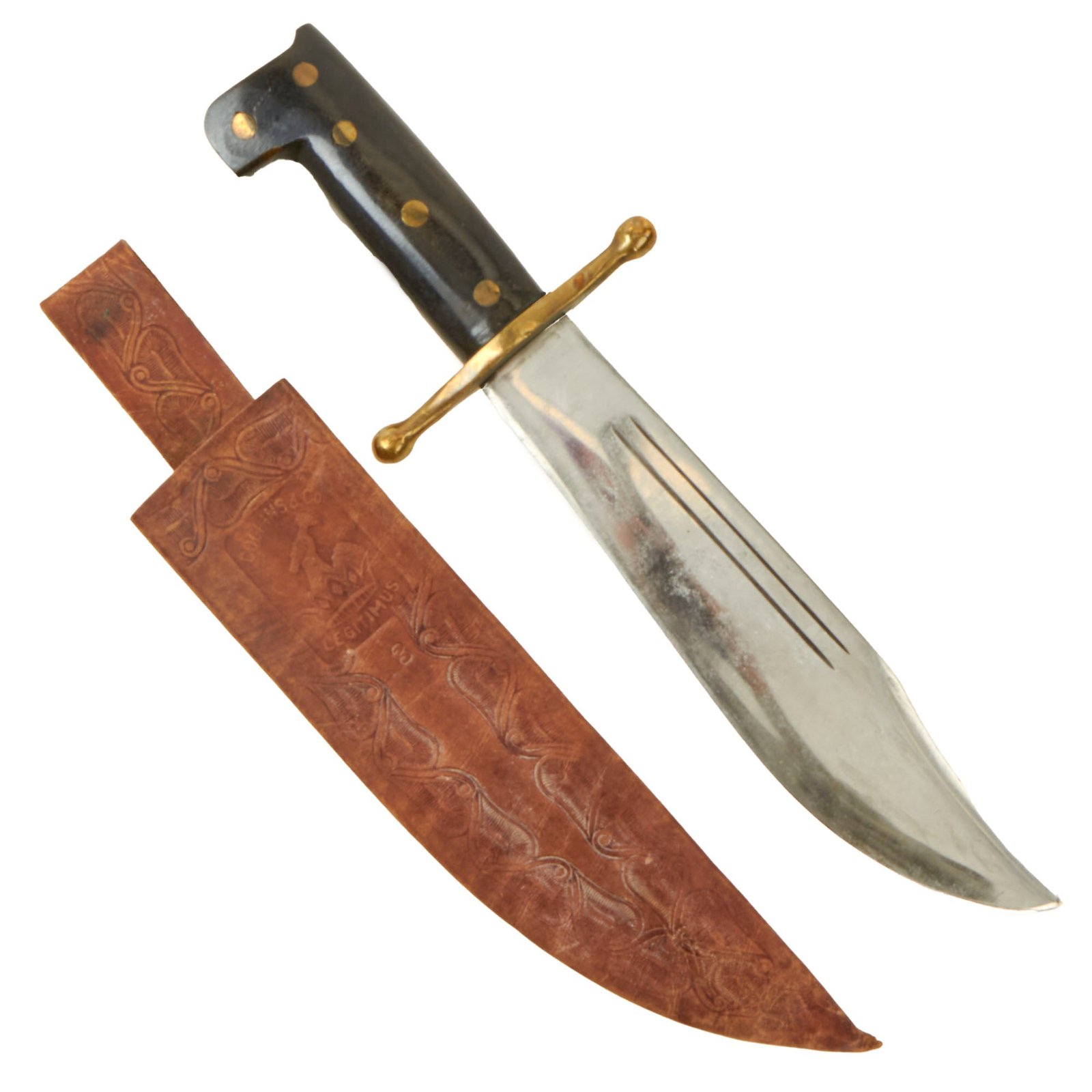 Buy Original U.S. WWII Collins & Co. Legitimus No.18 Machete V44 Knife with Wood Handle - Excellent Condition | Original Firearms Antique For Sale