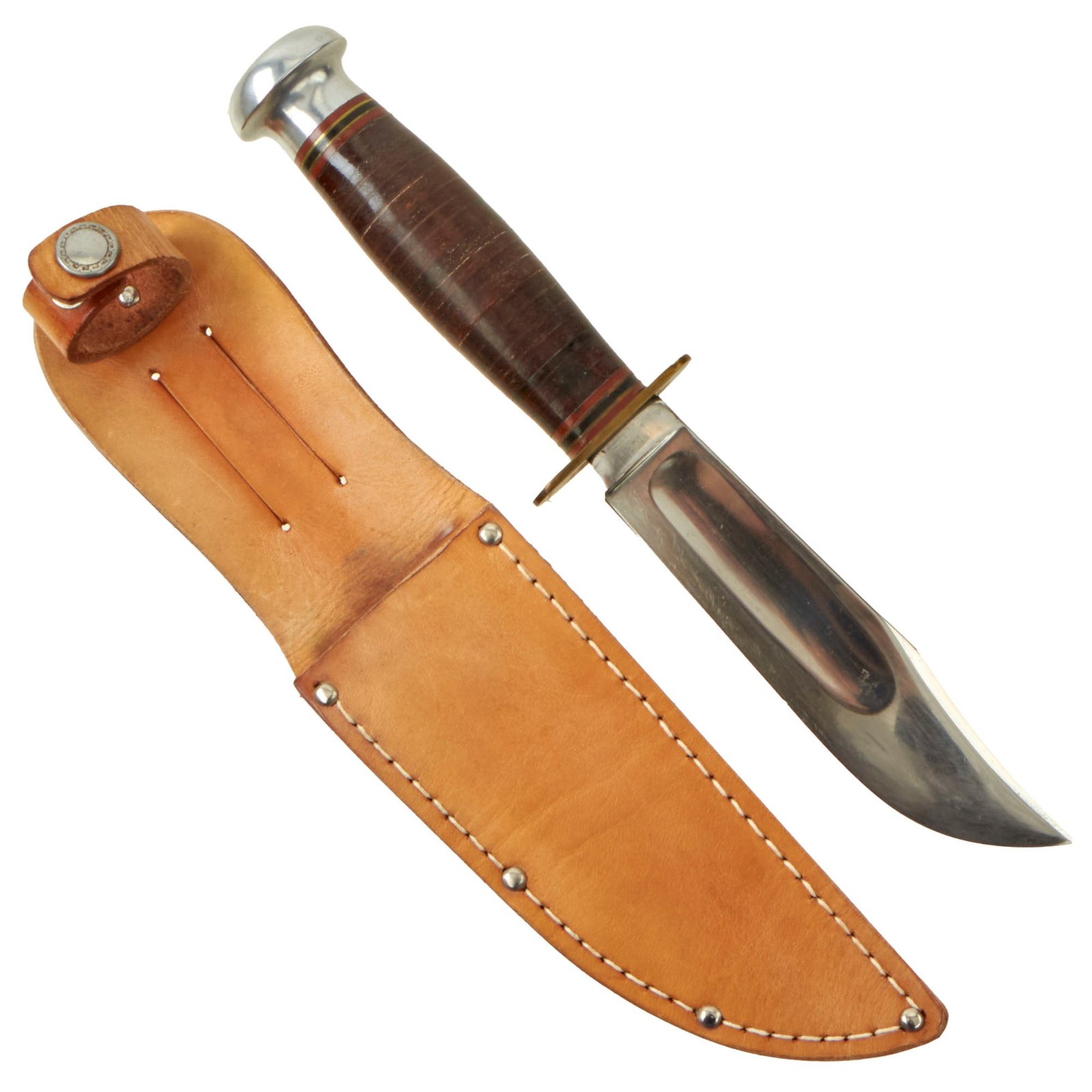 Buy Original U.S. WWII Case 5” Utility Knife with Belt Scabbard - “Western G-46-5 Baby Shark” Style | Original Firearms Antique For Sale