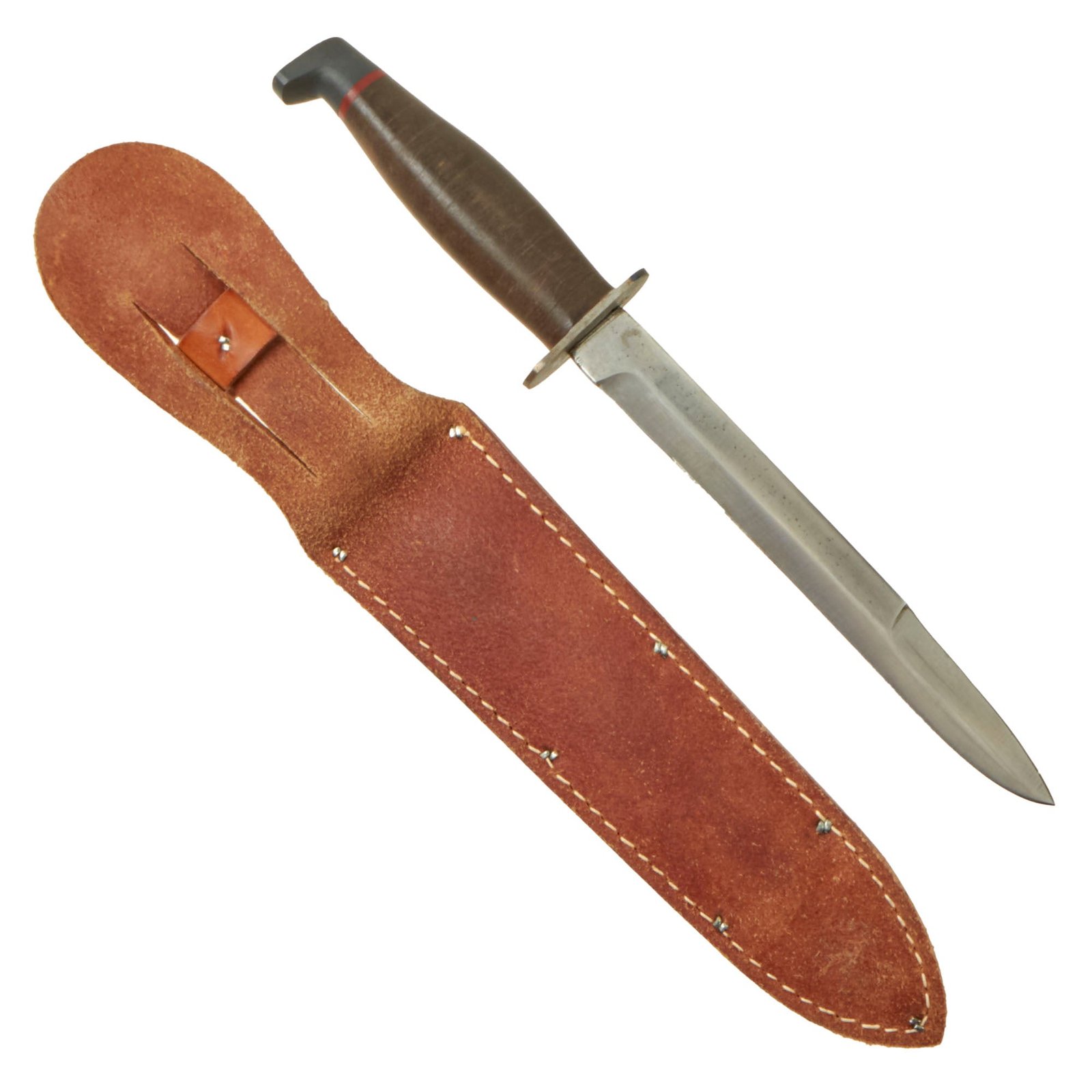 Buy Original U.S. WWII Dix Bird's Head Pommel Fighting Knife with Belt Scabbard | Original Firearms Antique For Sale