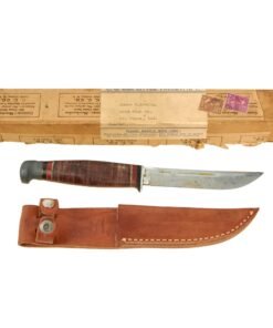 Buy Original U.S. WWII Utility Knife by the Cattaraugus Cutlery Company With Leather Sheath with Factory Postal Packaging - New Old Stock | Original Firearms Antique For Sale