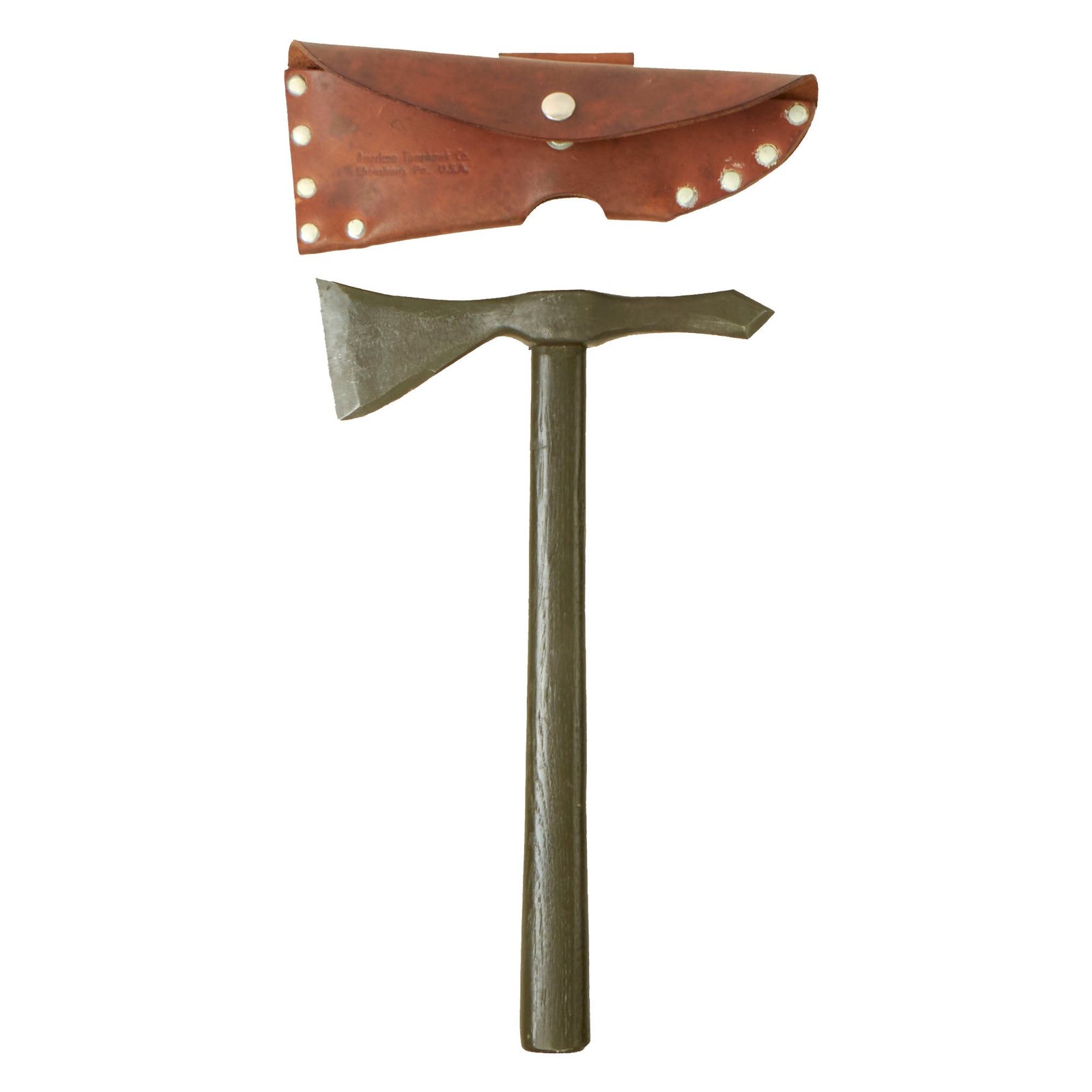 Buy Original U.S. Vietnam War Lagana Tomahwak with Leather Carry Case by the American Tomahawk Company - Excellent Condition | Original Firearms Antique For Sale