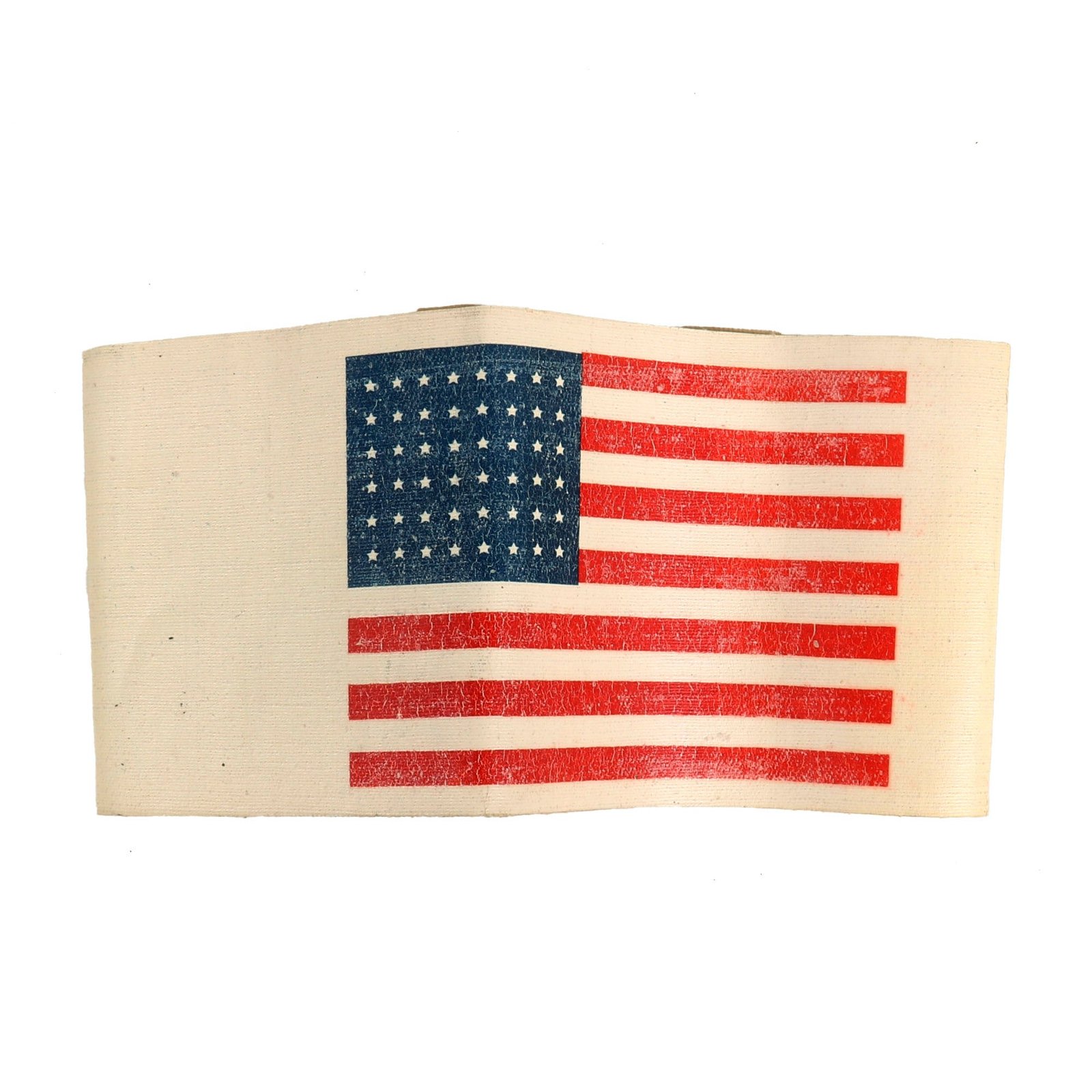 Buy Original U.S. WWII Unissued Paratrooper D-Day Invasion American Flag Oilcloth Armband with Safety Pins | Original Firearms Antique For Sale
